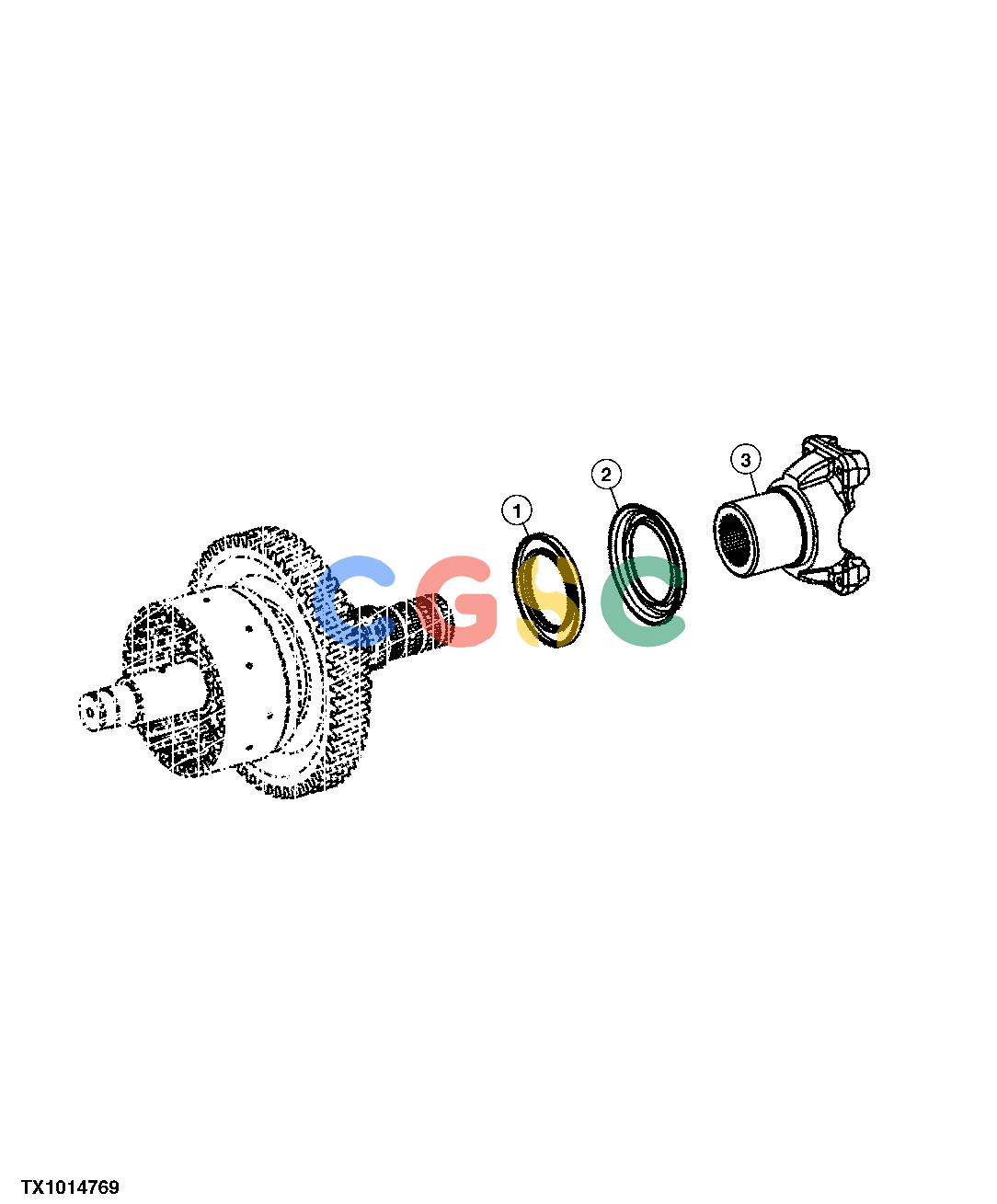 约翰迪尔零件查询410K TC - BACKHOE, LOADER Transmission Output Shaft (Rear)EPC John Deere online