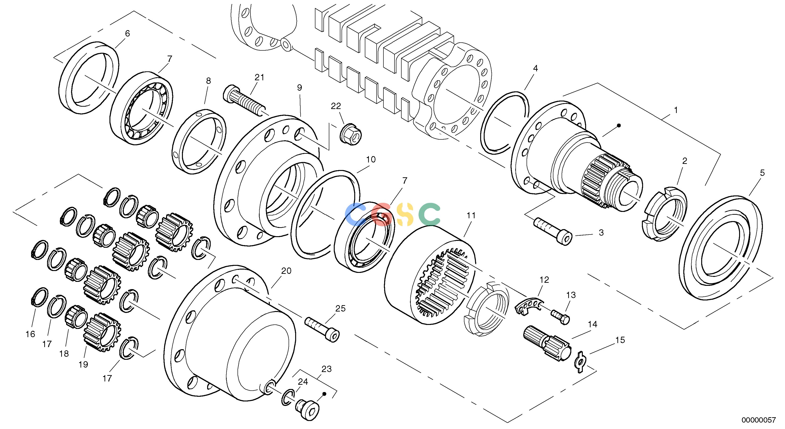 沃尔沃零件查询L40 Final drive - portal-front axleTYPE 191, 192 SER NO - 10001910001-1920001NoneNoneNoneAutodata Volvo online