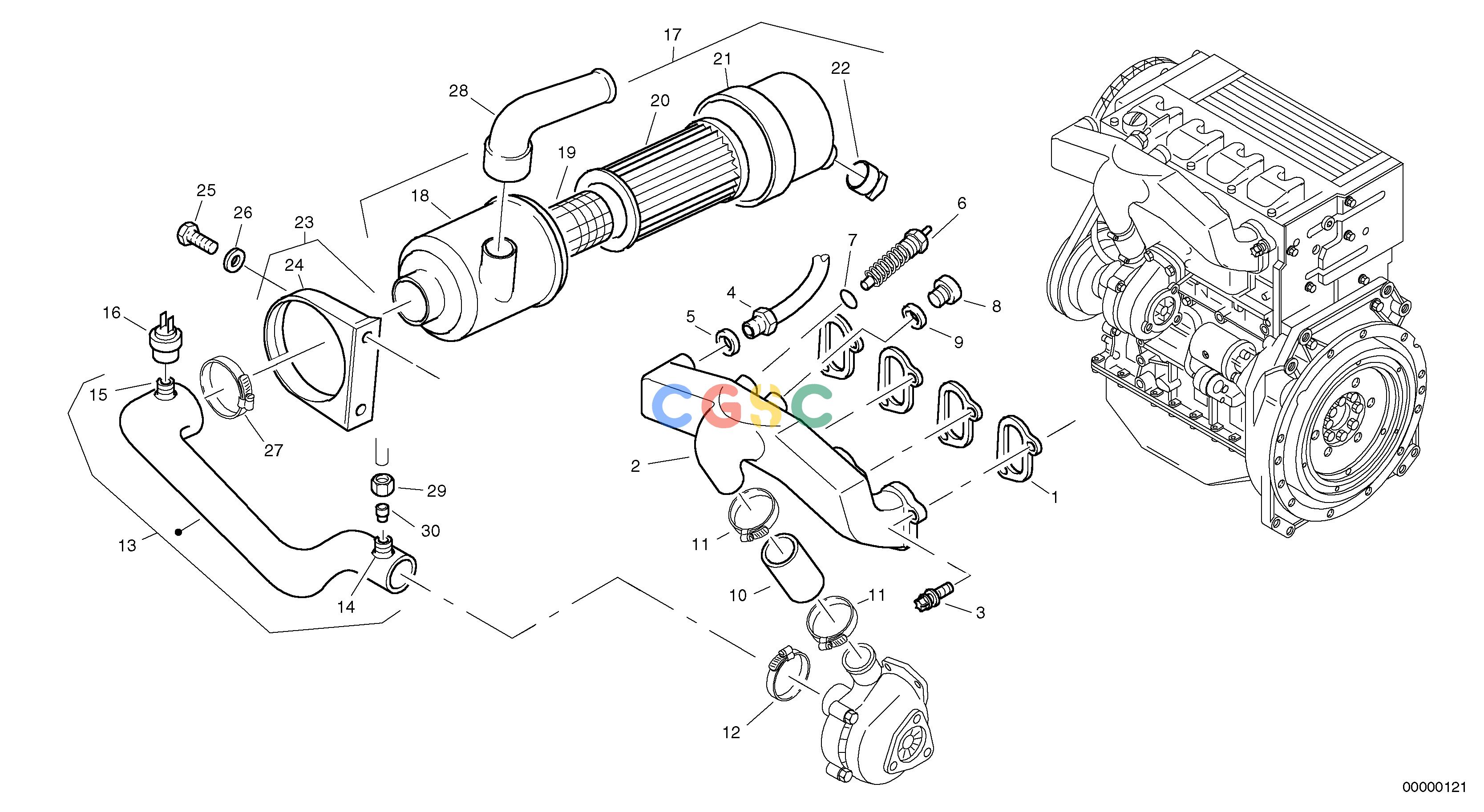 沃尔沃零件查询L32 Suction system, filterTYPE 184 SER NO - 22001840001-NoneNoneNoneNoneAutodata Volvo online
