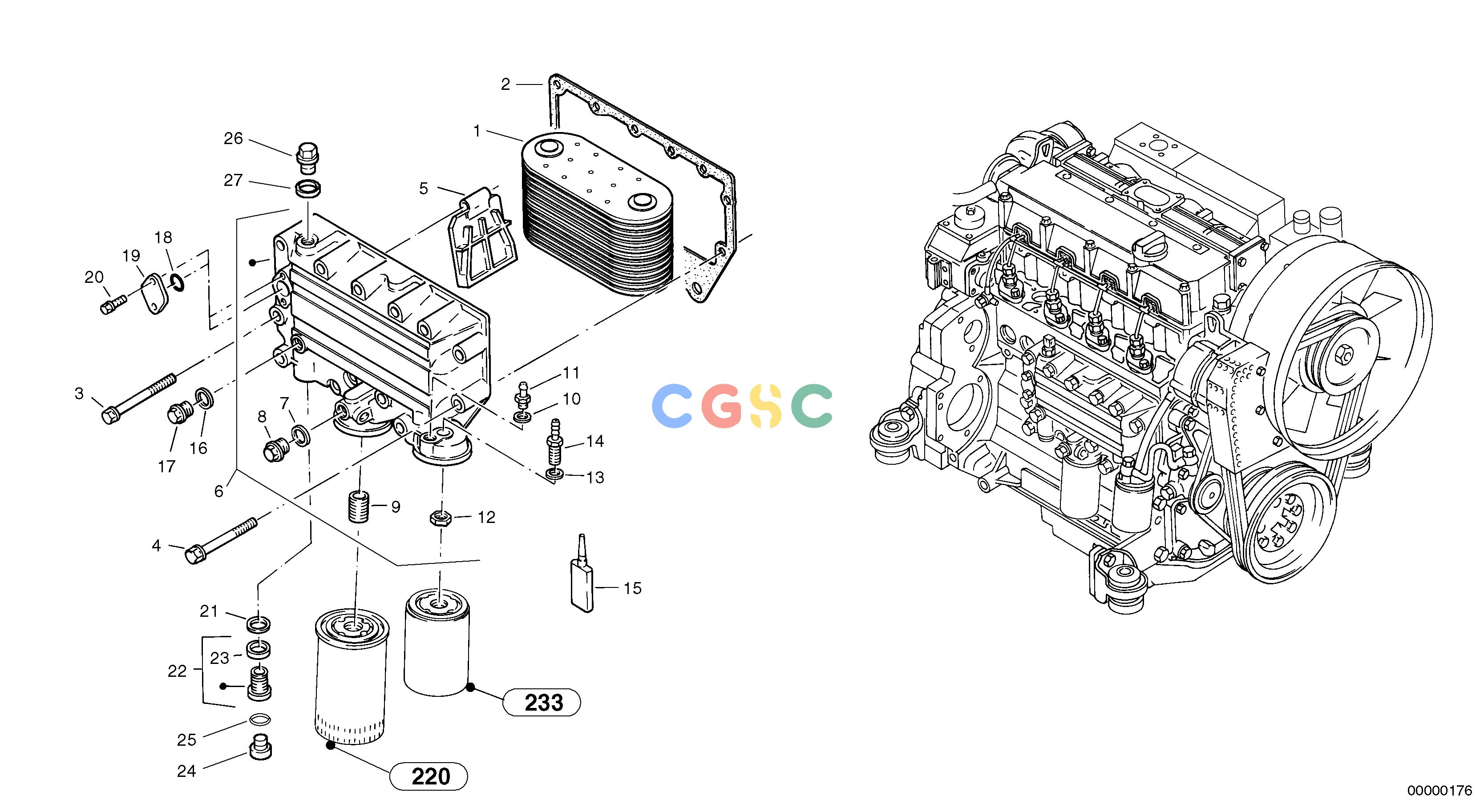沃尔沃零件查询L40 Engine - oil coolerTYPE 191, 192 SER NO - 10001910001-1920001NoneNoneNoneAutodata Volvo online