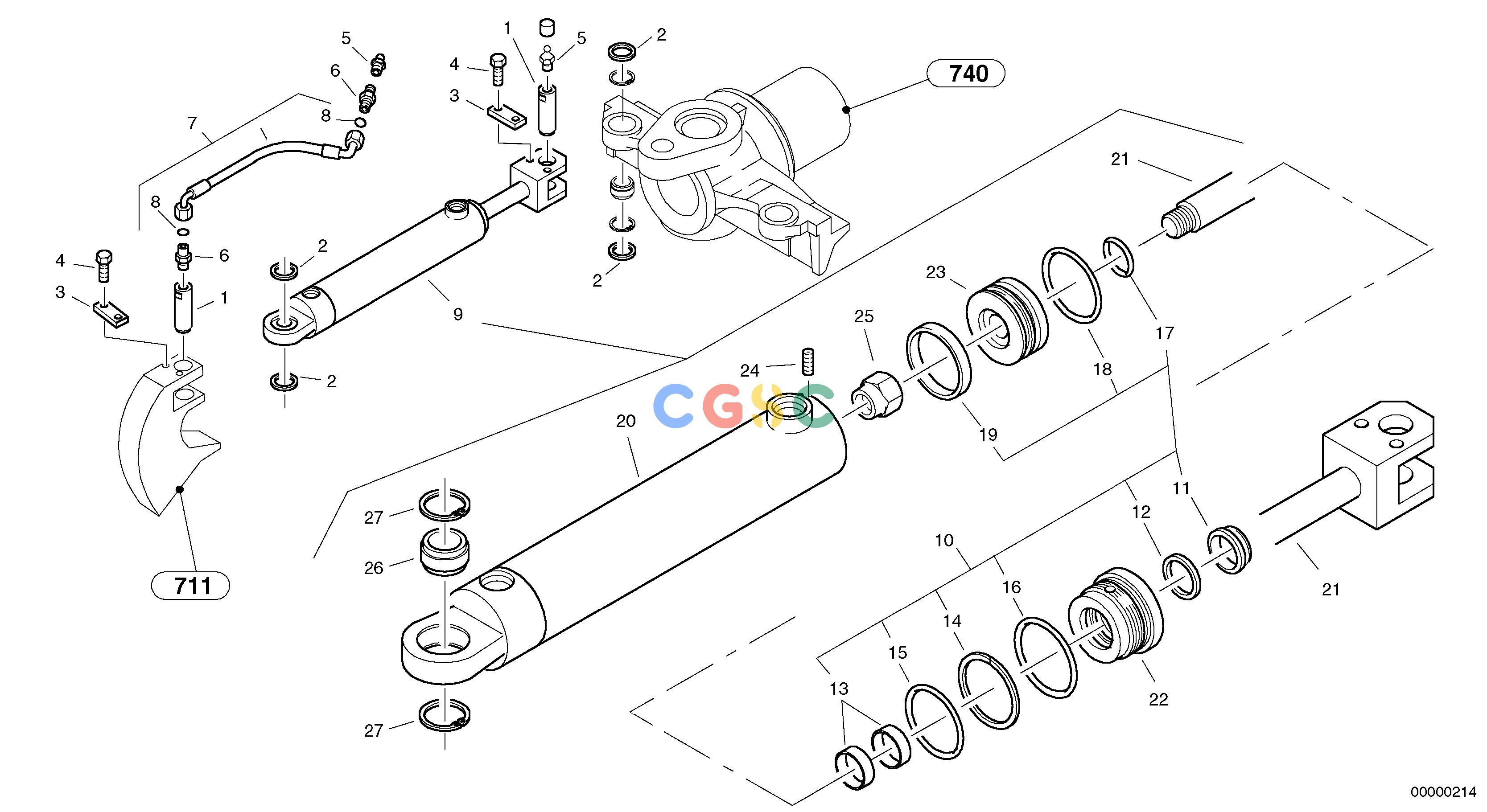 沃尔沃零件查询L40 Steering cylinderTYPE 191, 192 SER NO - 10001910001-1920001NoneNoneNoneAutodata Volvo online