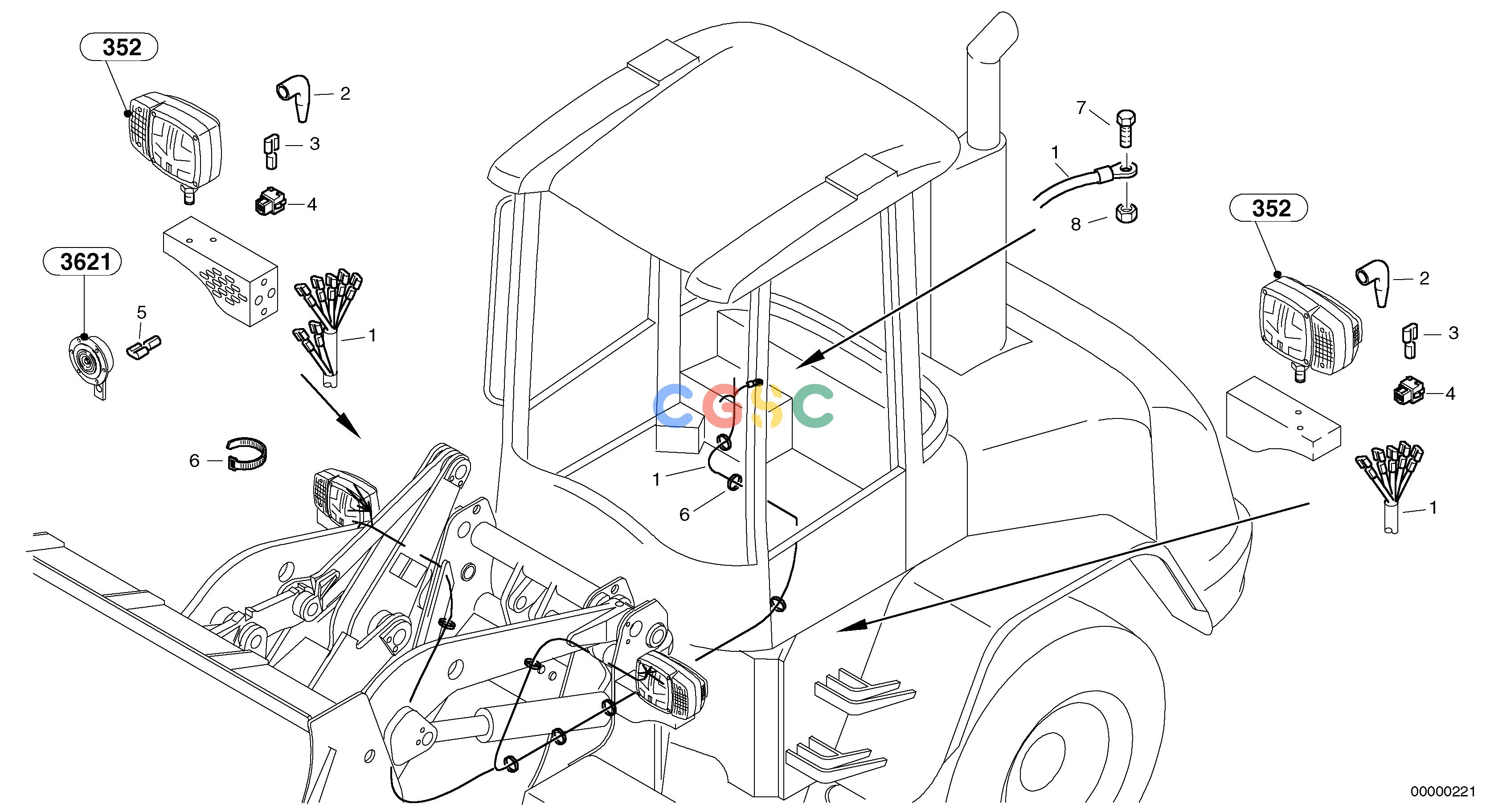 沃尔沃零件查询L40 Cable tree, frontTYPE 191, 192 SER NO - 10001910001-1920001NoneNoneNoneAutodata Volvo online