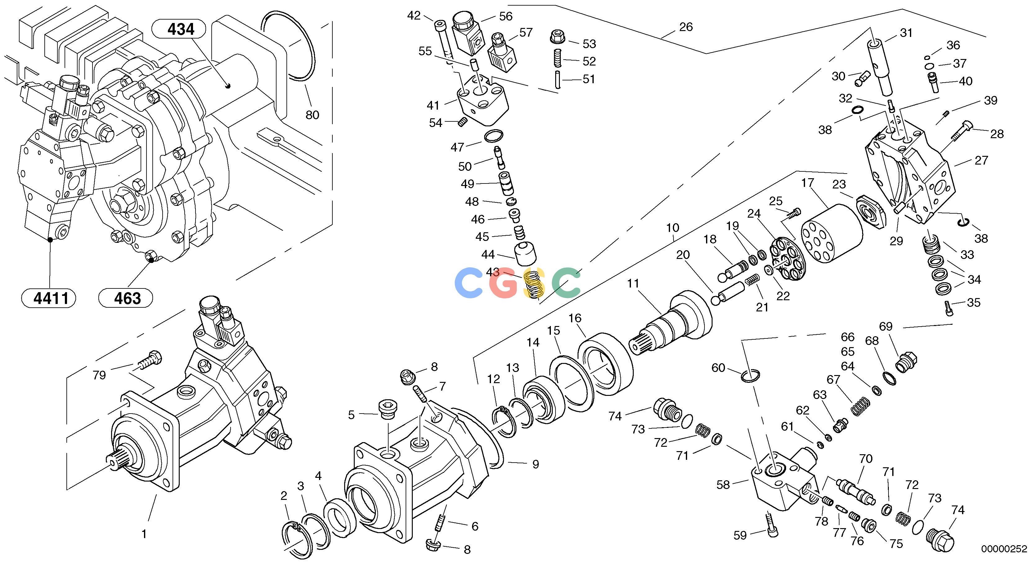 沃尔沃零件查询L40 Variable displacement motor 2TYPE 191, 192 SER NO - 10001910001-NoneNoneNoneNoneAutodata Volvo online