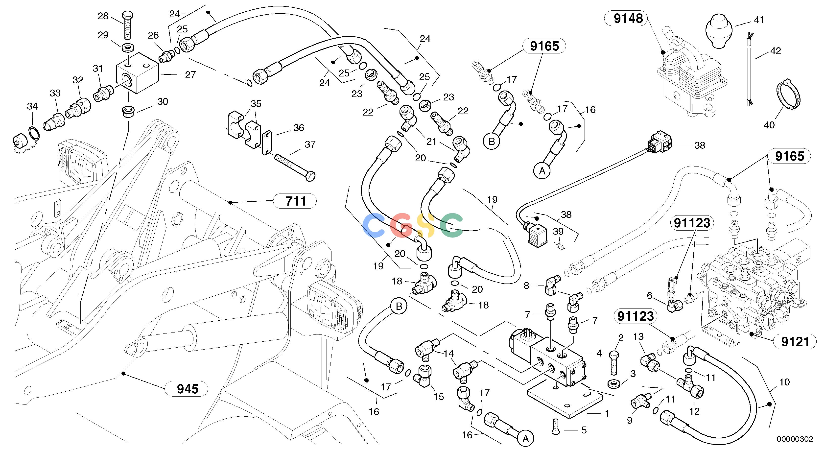 沃尔沃零件查询L40 Hydraulic function - Nr. 4TYPE 191, 192 SER NO - 10001910001-1920001NoneNoneNoneAutodata Volvo online