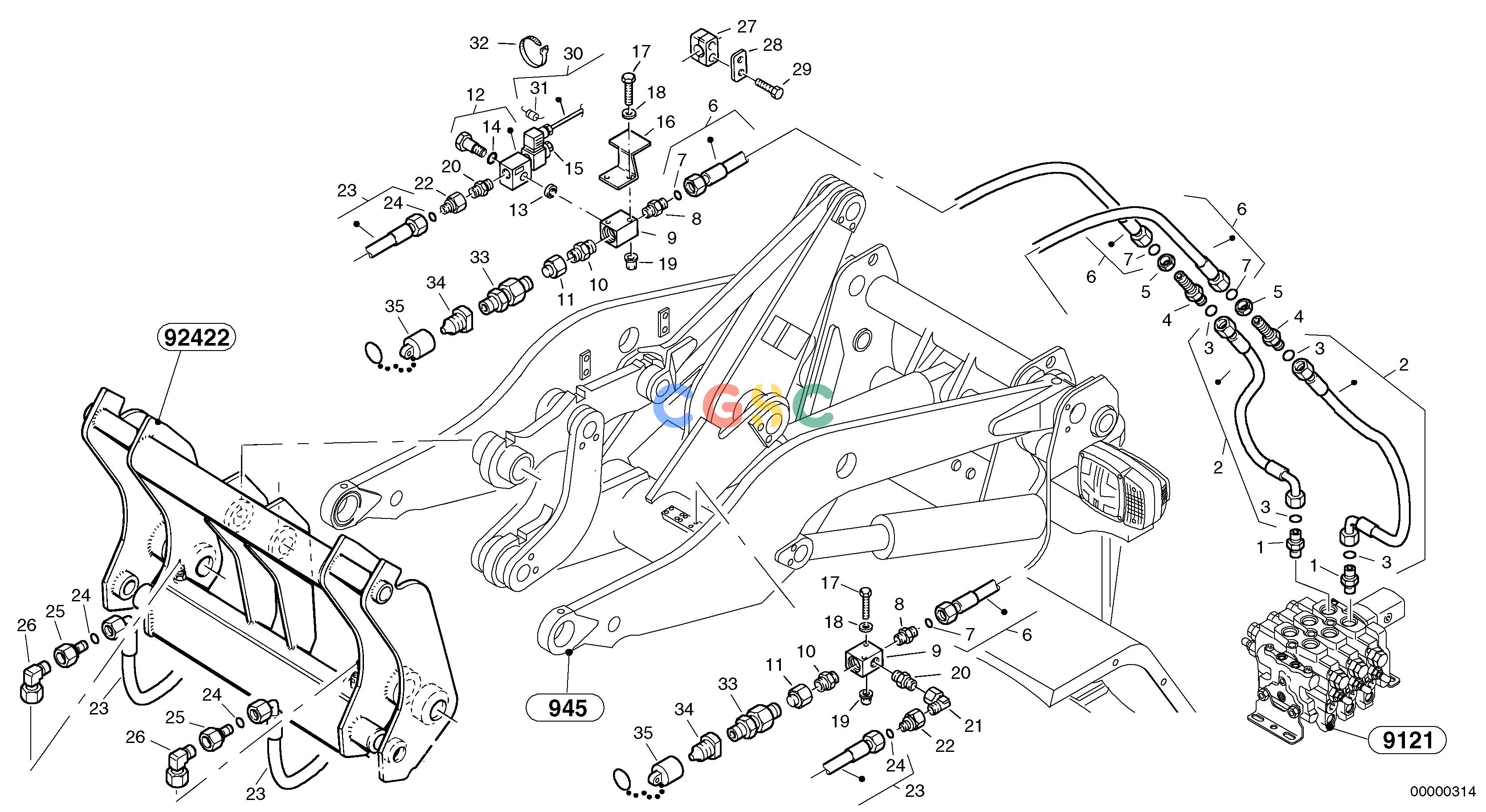 沃尔沃零件查询L40 Lines to attachment mounting plate - TpvTYPE 191, 192 SER NO - 10001910001-1920001NoneNoneNoneAutodata Volvo online