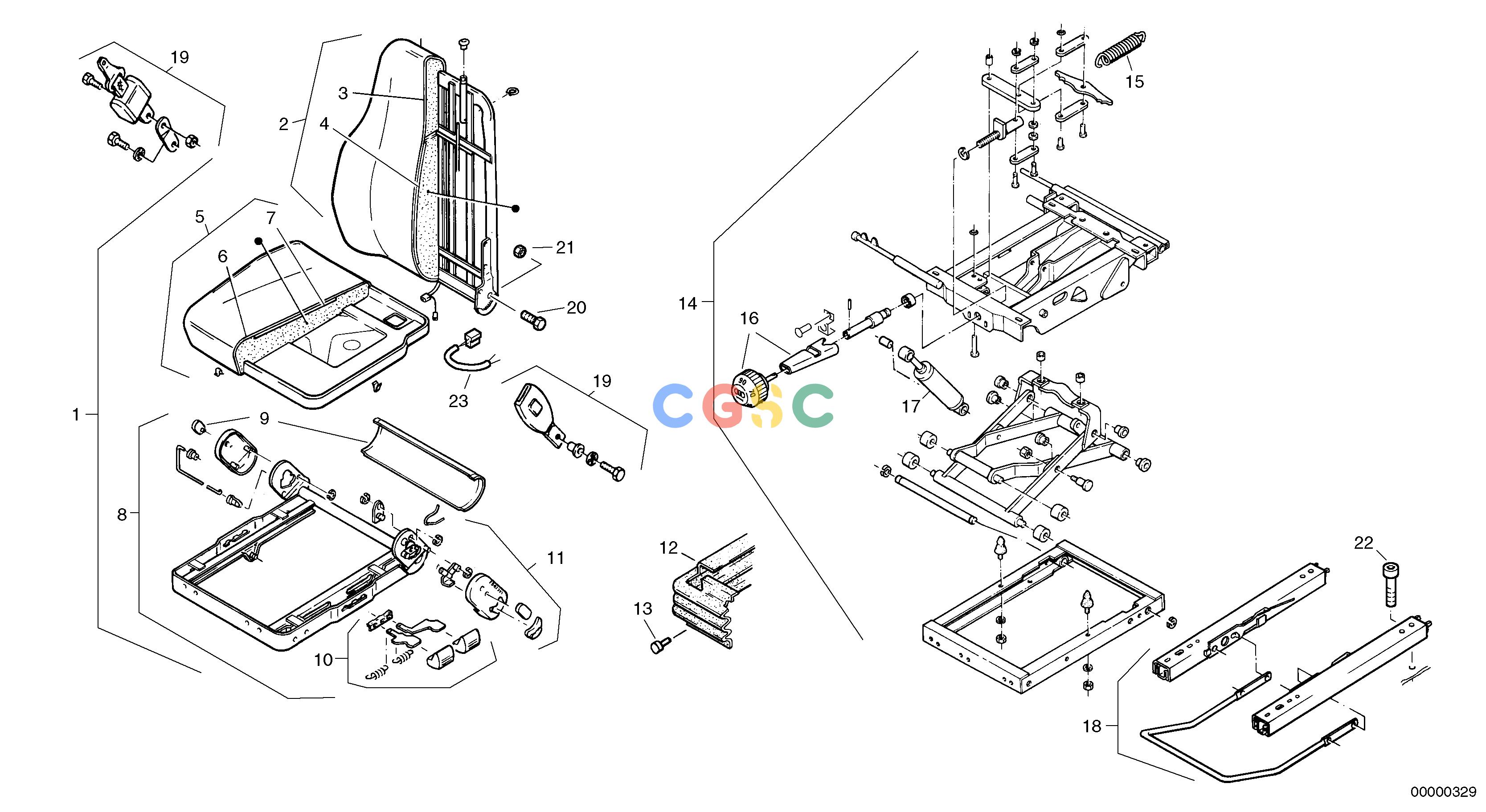 沃尔沃零件查询L40 Driver's seat, to be heatedTYPE 191, 192 SER NO - 10001910001-1920001NoneNoneNoneAutodata Volvo online