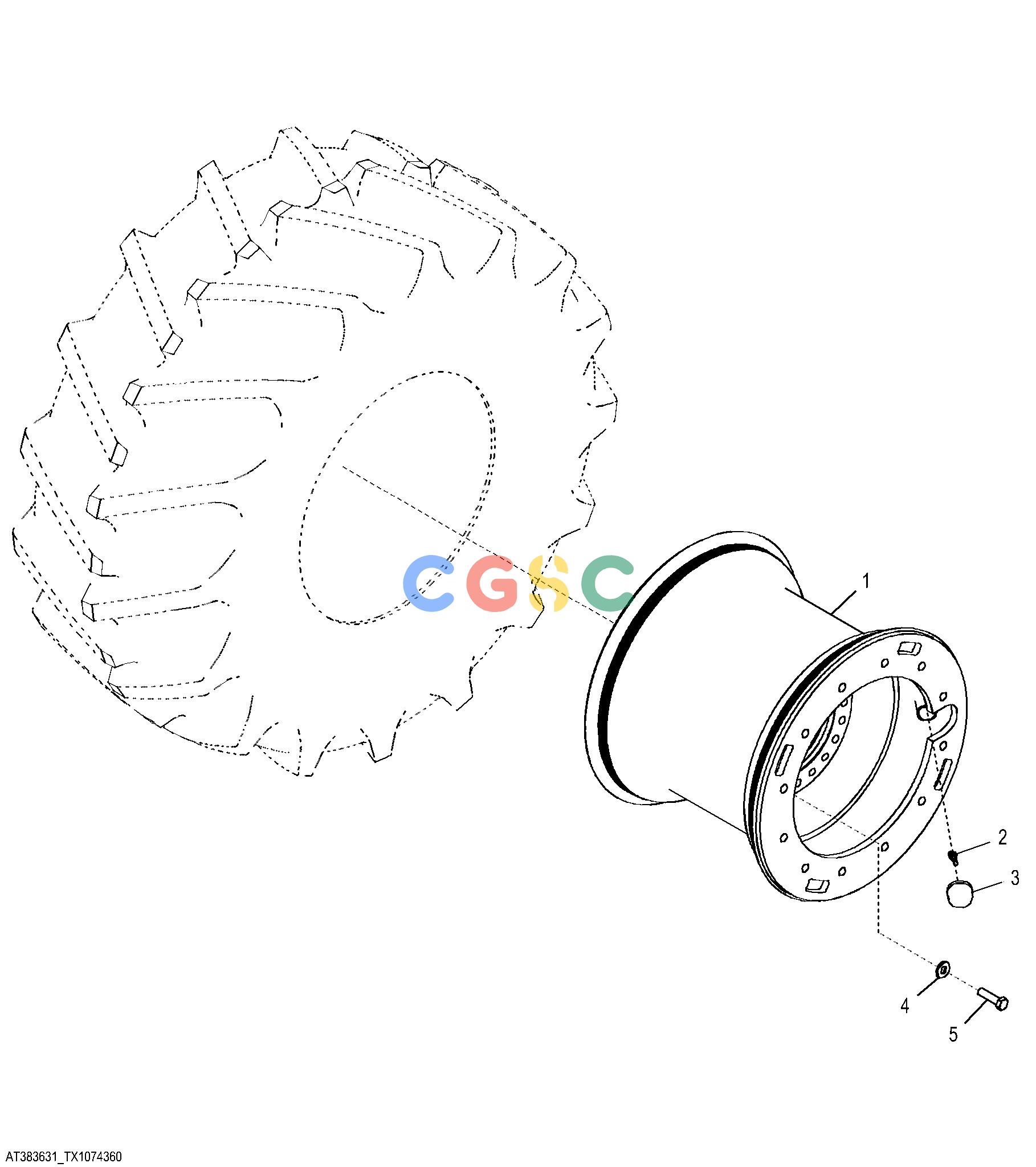 约翰迪尔零件查询1400 - AXLE Rim - 30.5-32 26PR Firestone Tubeless Tire Only DualsEPC John Deere online