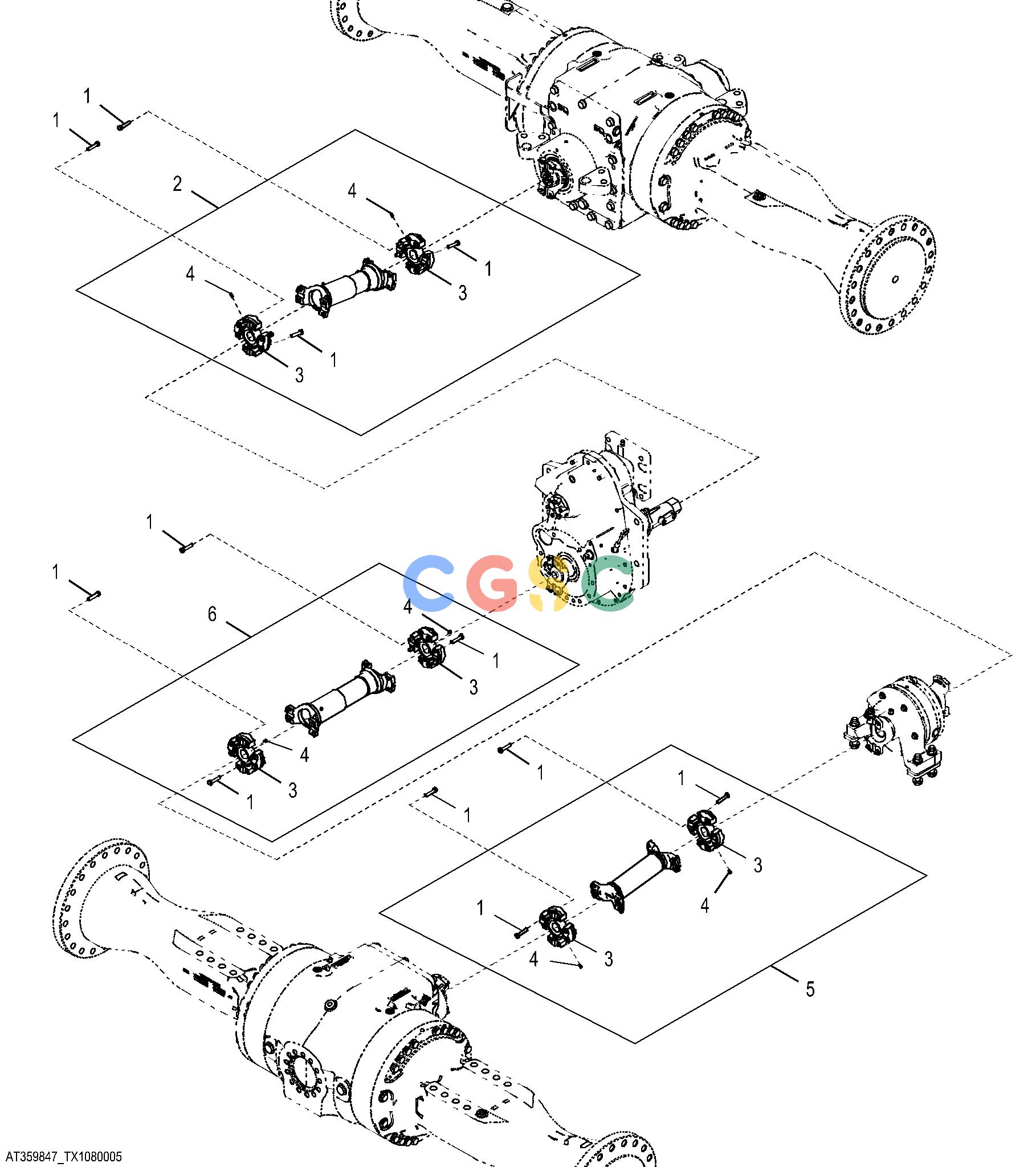 约翰迪尔零件查询643K - FELLER BUNCHER Input Driveshaft and U-jointsEPC John Deere online