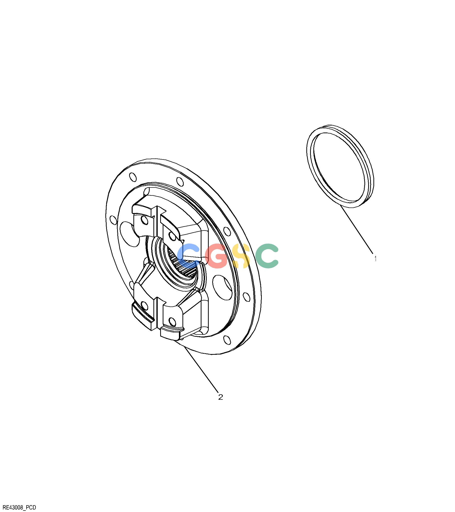 约翰迪尔零件查询1200 - AXLE RE43008 Input YokeEPC John Deere online