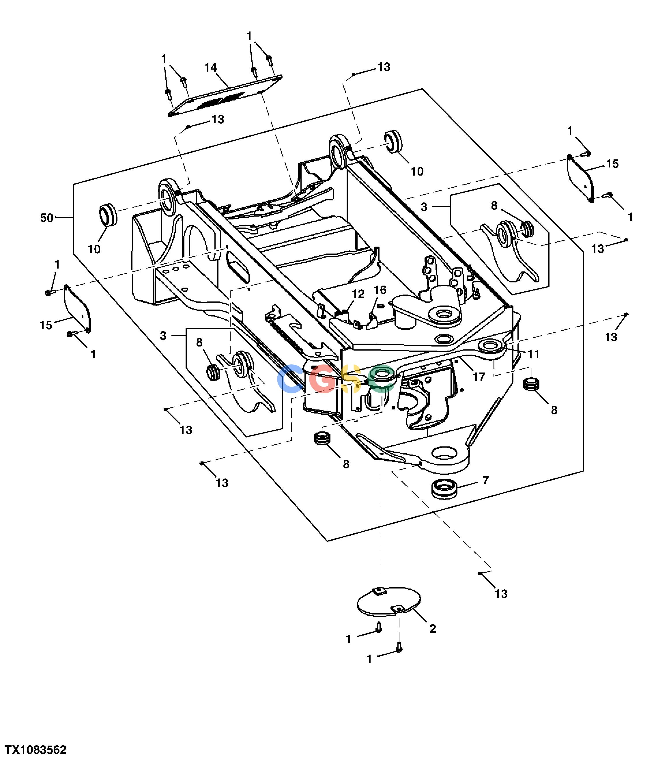 约翰迪尔零件查询1200 - AXLE EQUIPMENT FRAME - SINGLE FUNCTION (648H)EPC John Deere online