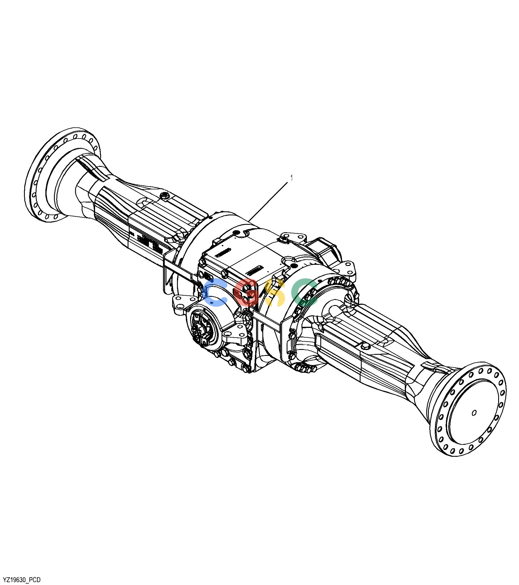 约翰迪尔零件查询1400 - AXLE YZ19196 Reman Axle, RearEPC John Deere online