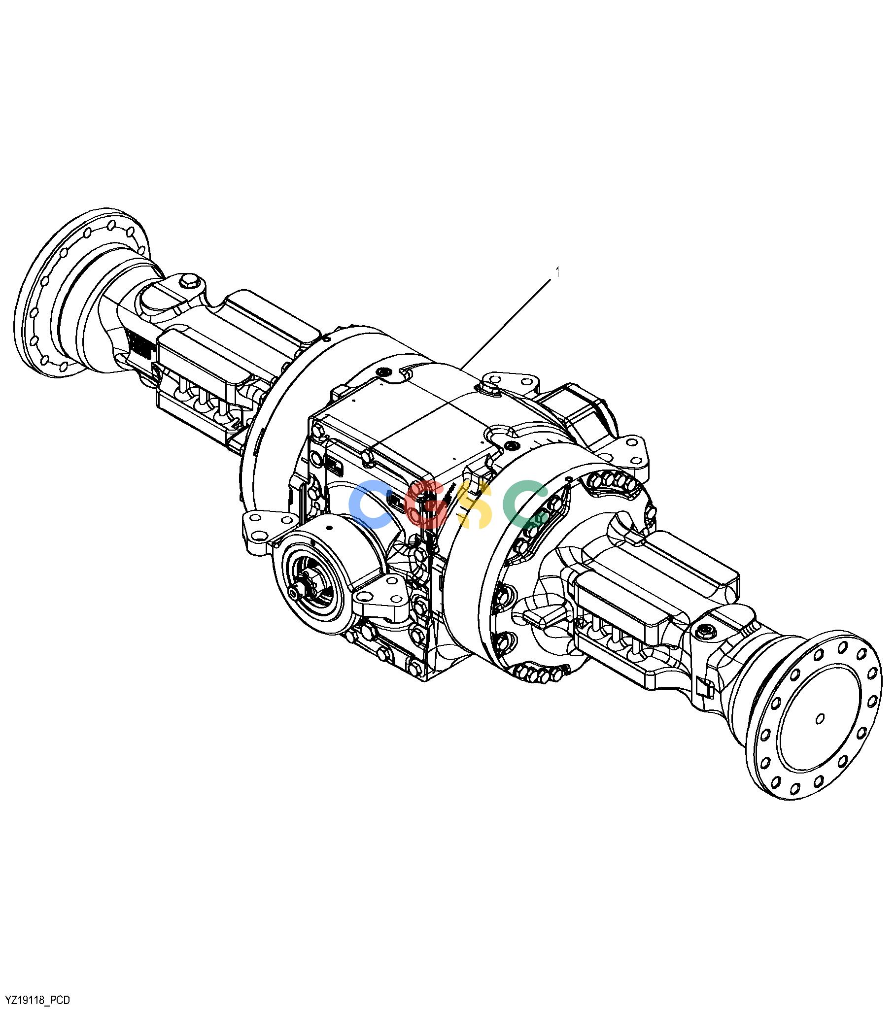 约翰迪尔零件查询1400 - AXLE YZ19491 Reman Axle, FrontEPC John Deere online