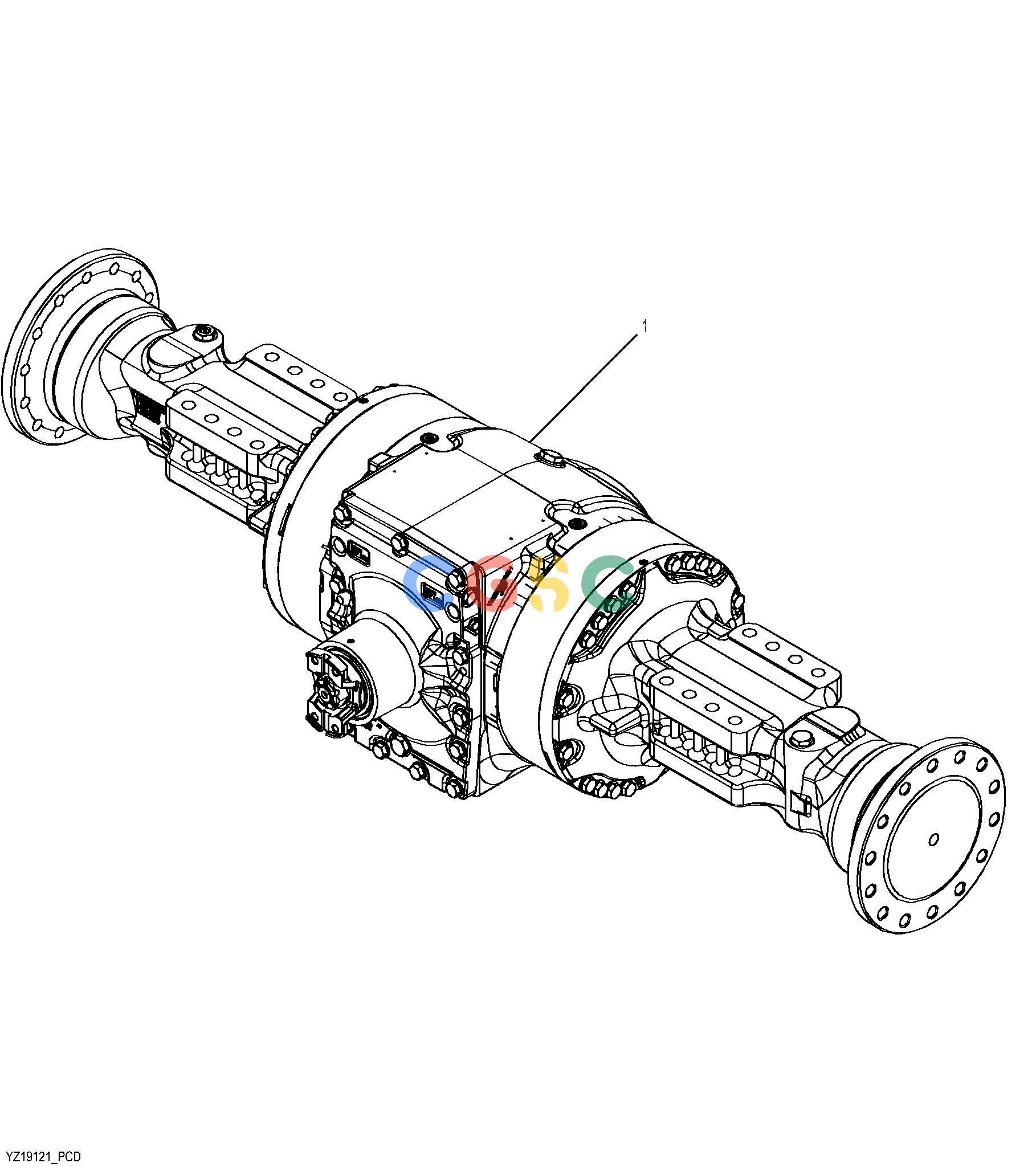 约翰迪尔零件查询1200 - AXLE YZ19121 Reman Axle, RearEPC John Deere online