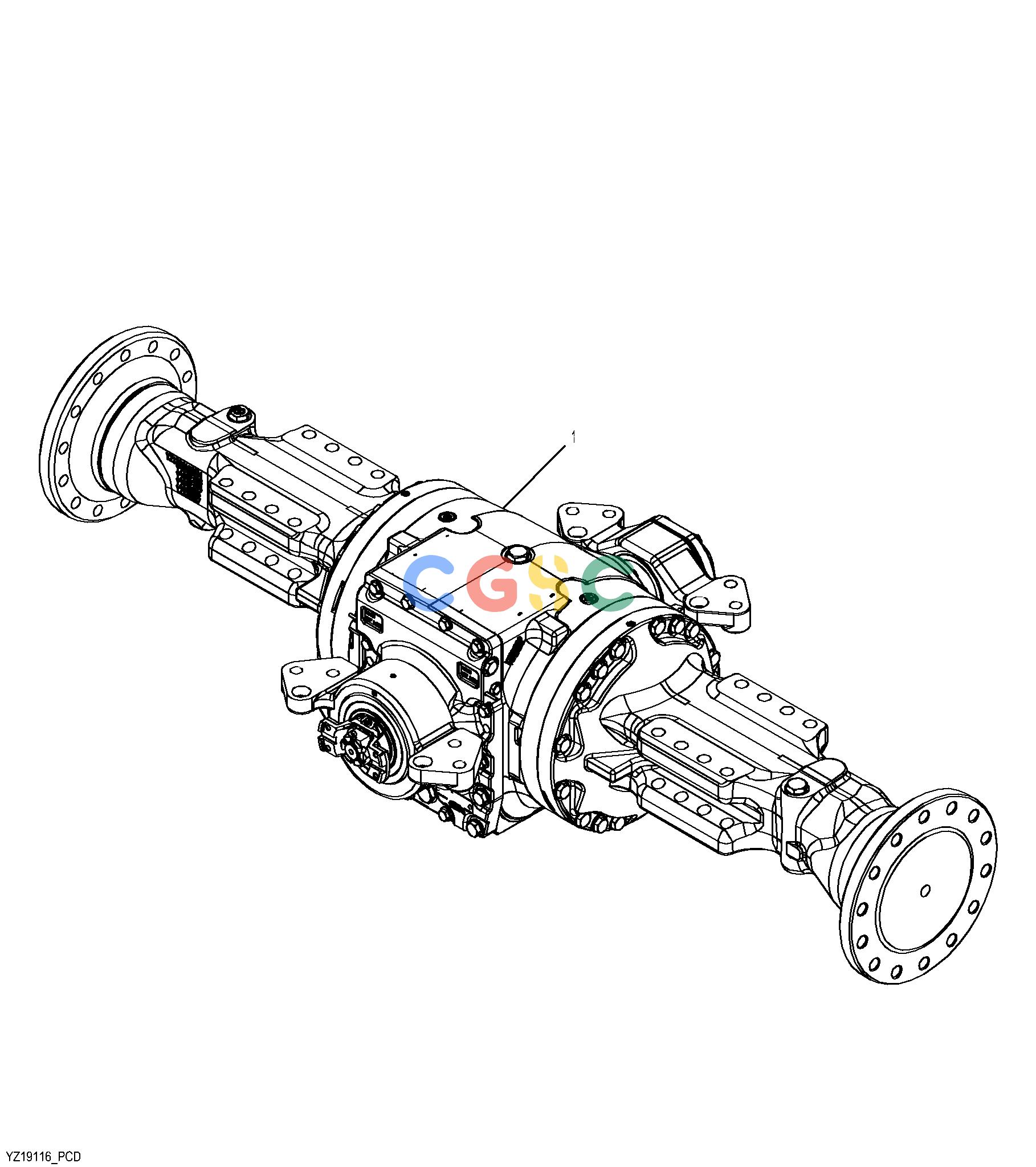 约翰迪尔零件查询1400 - AXLE YZ19142 Complete Axle, RearEPC John Deere online