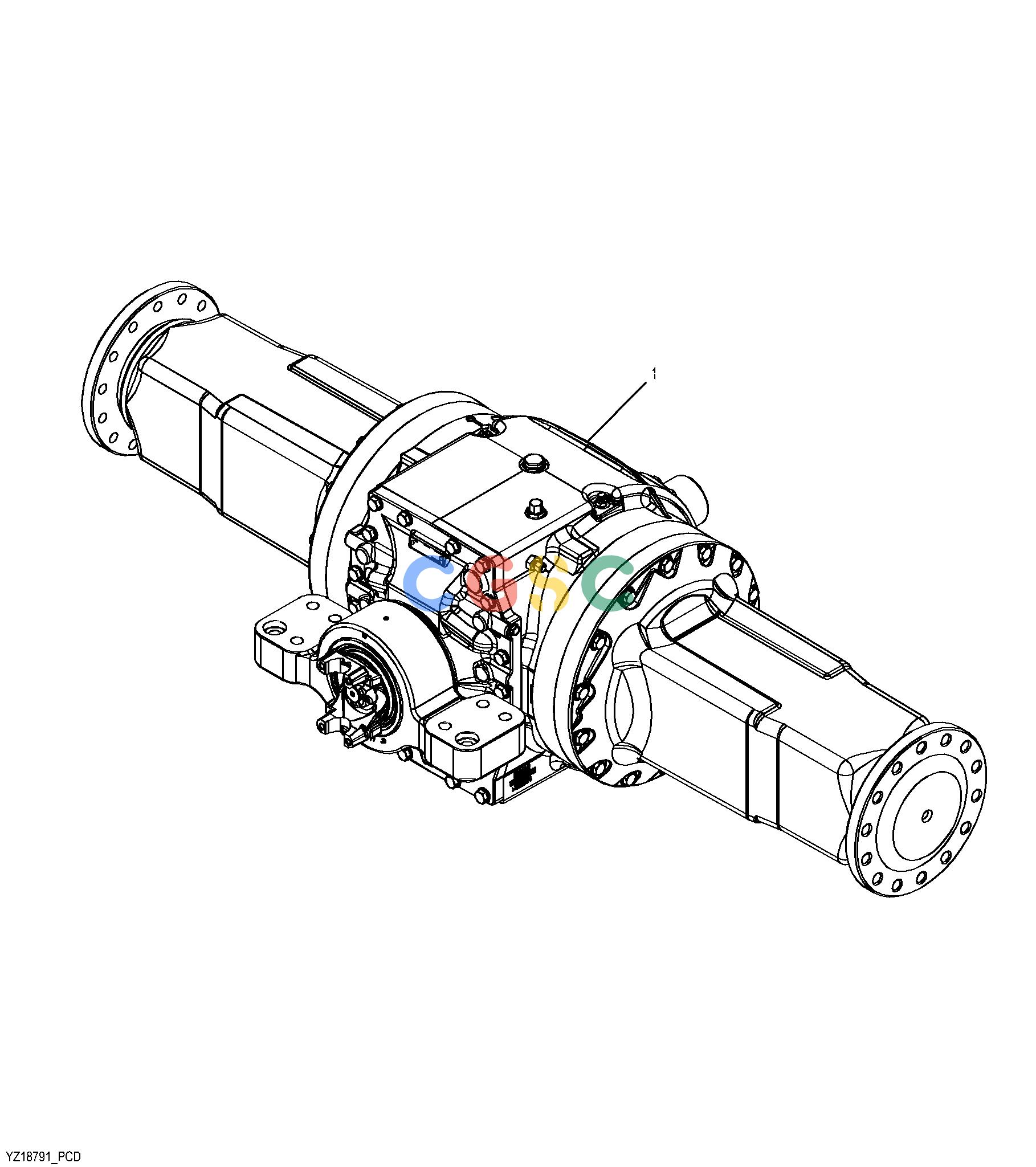 约翰迪尔零件查询1200 - AXLE YZ19002 Complete AxleEPC John Deere online