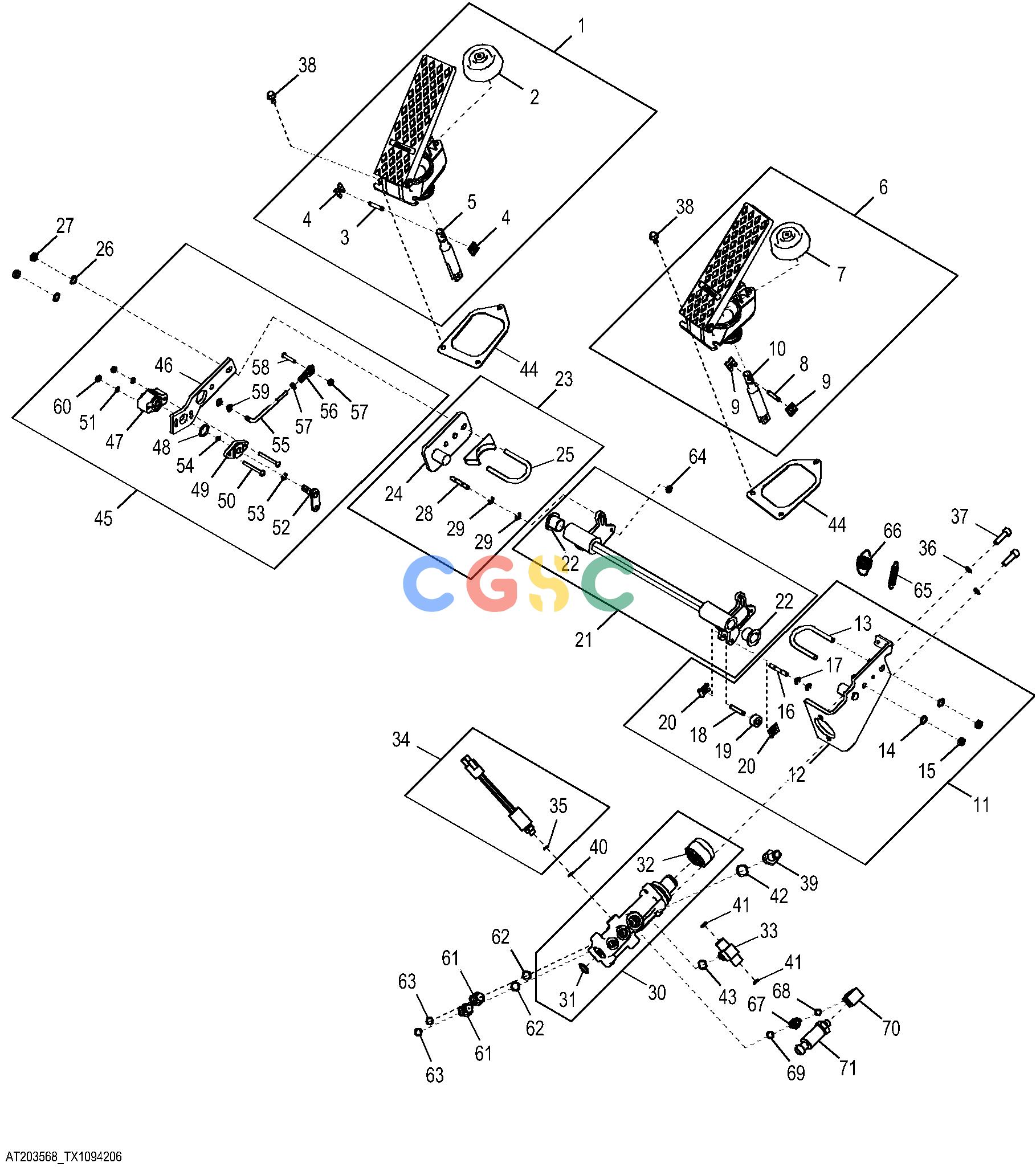 约翰迪尔零件查询RE160302 - AXLE Brake Valve and PedalsEPC John Deere online