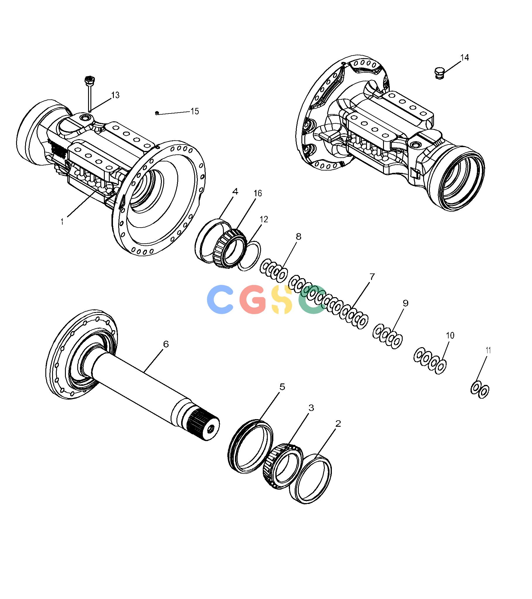 约翰迪尔零件查询643K - FELLER BUNCHER YZ121799 Axle Shaft and HousingEPC John Deere online