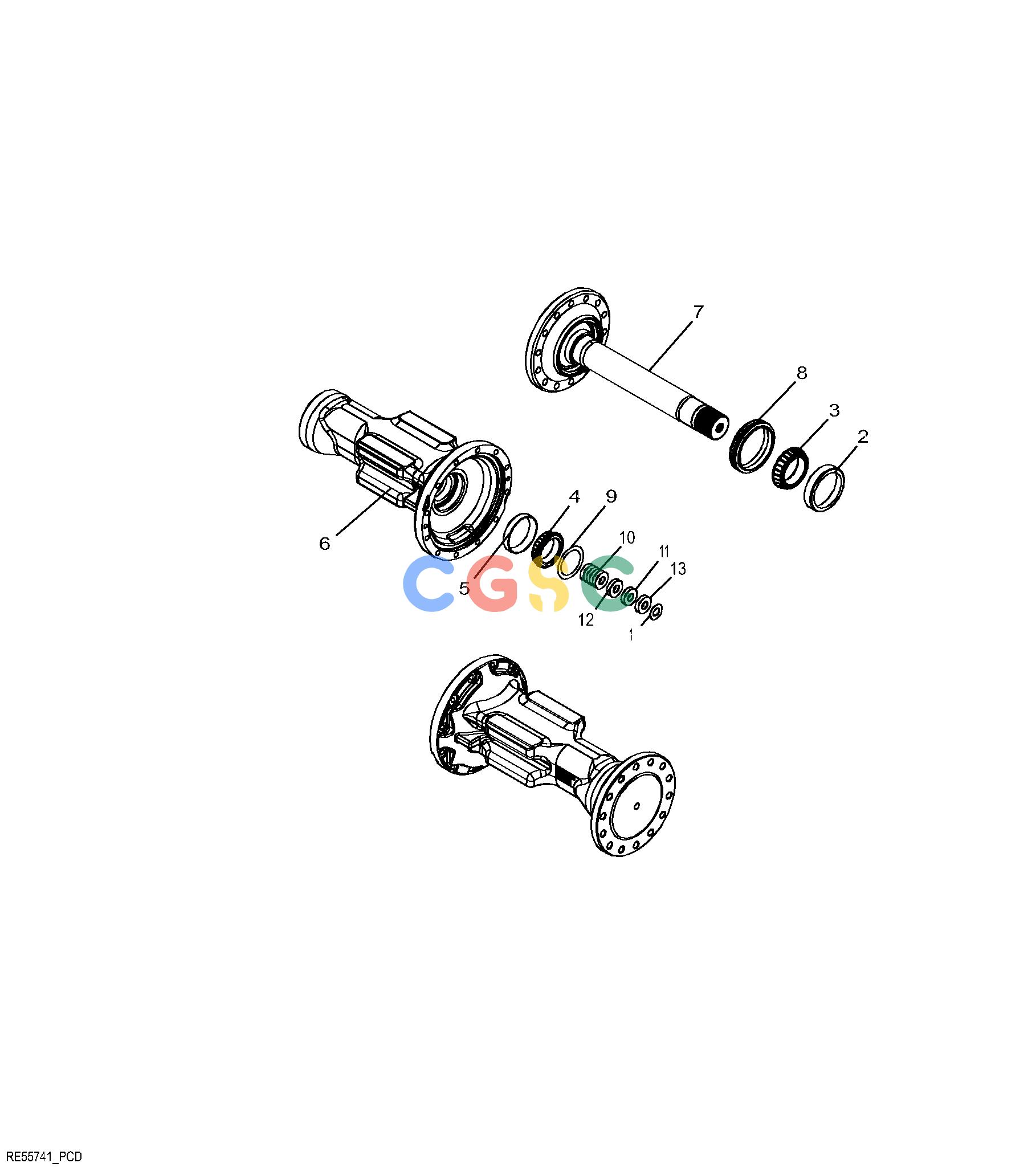 约翰迪尔零件查询1200 - AXLE RE55741 Axle Housing and ShaftEPC John Deere online