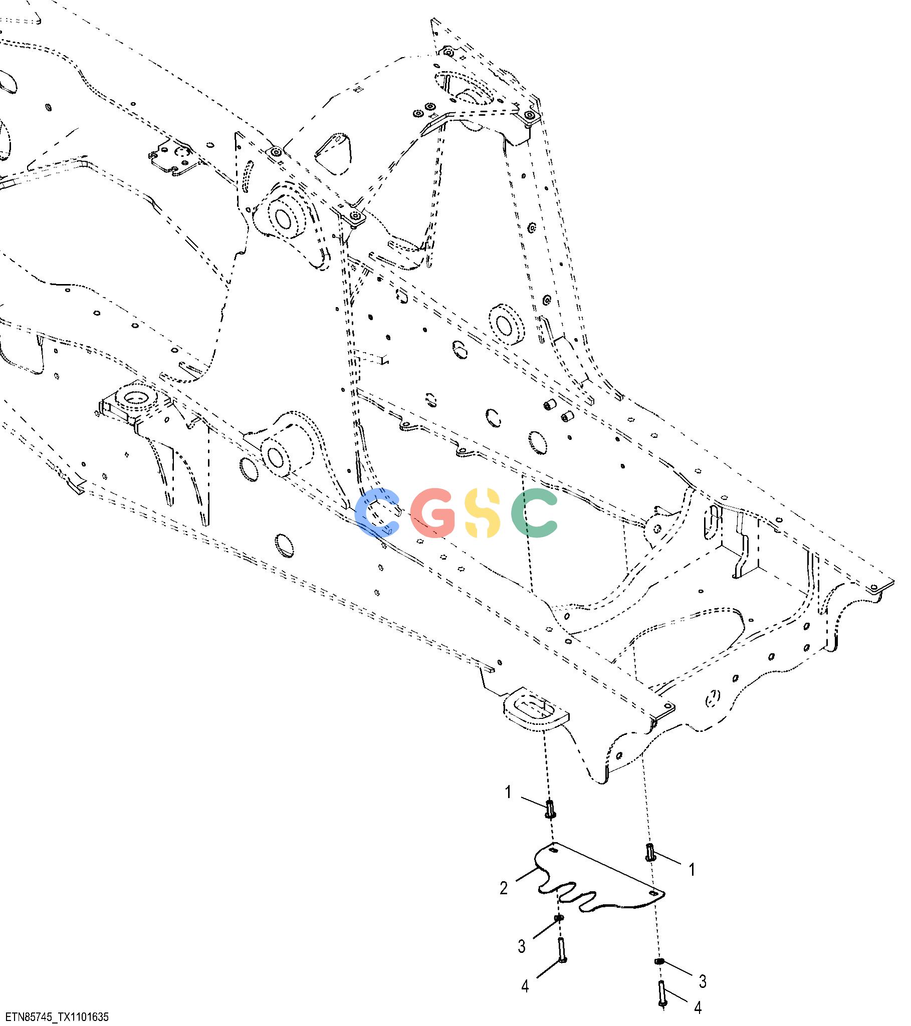约翰迪尔零件查询310SK TC - BACKHOE, LOADER Engine Bulkhead GuardEPC John Deere online
