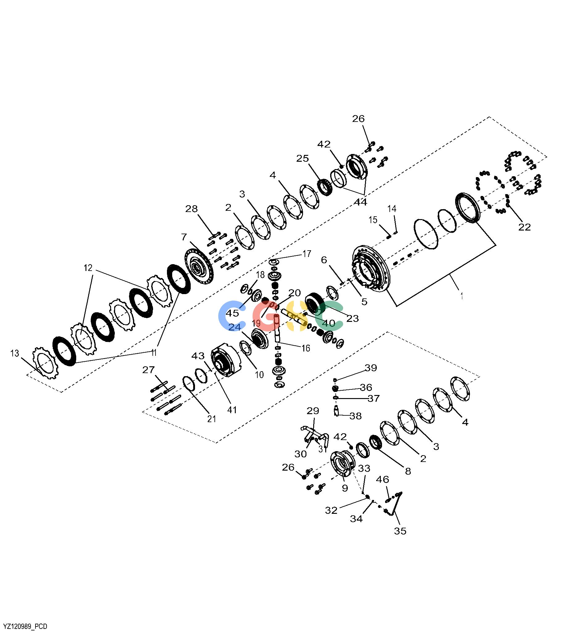 约翰迪尔零件查询1200 - AXLE YZ120989 Oil Return with Check ValveEPC John Deere online