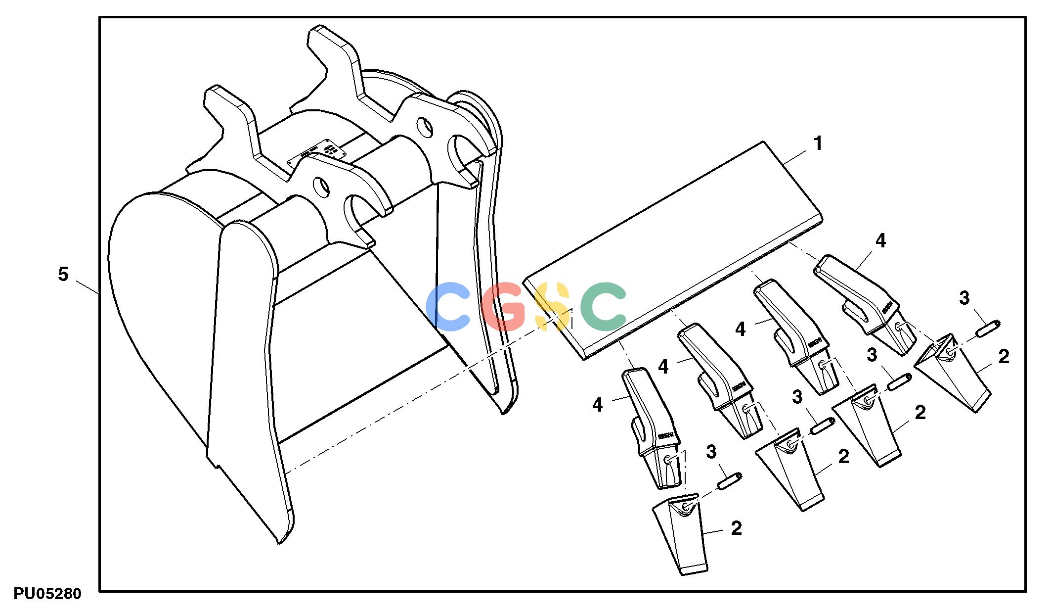 约翰迪尔零件查询110 - BACKHOE, LOADER Bucket, Quick Attach 20"EPC John Deere online