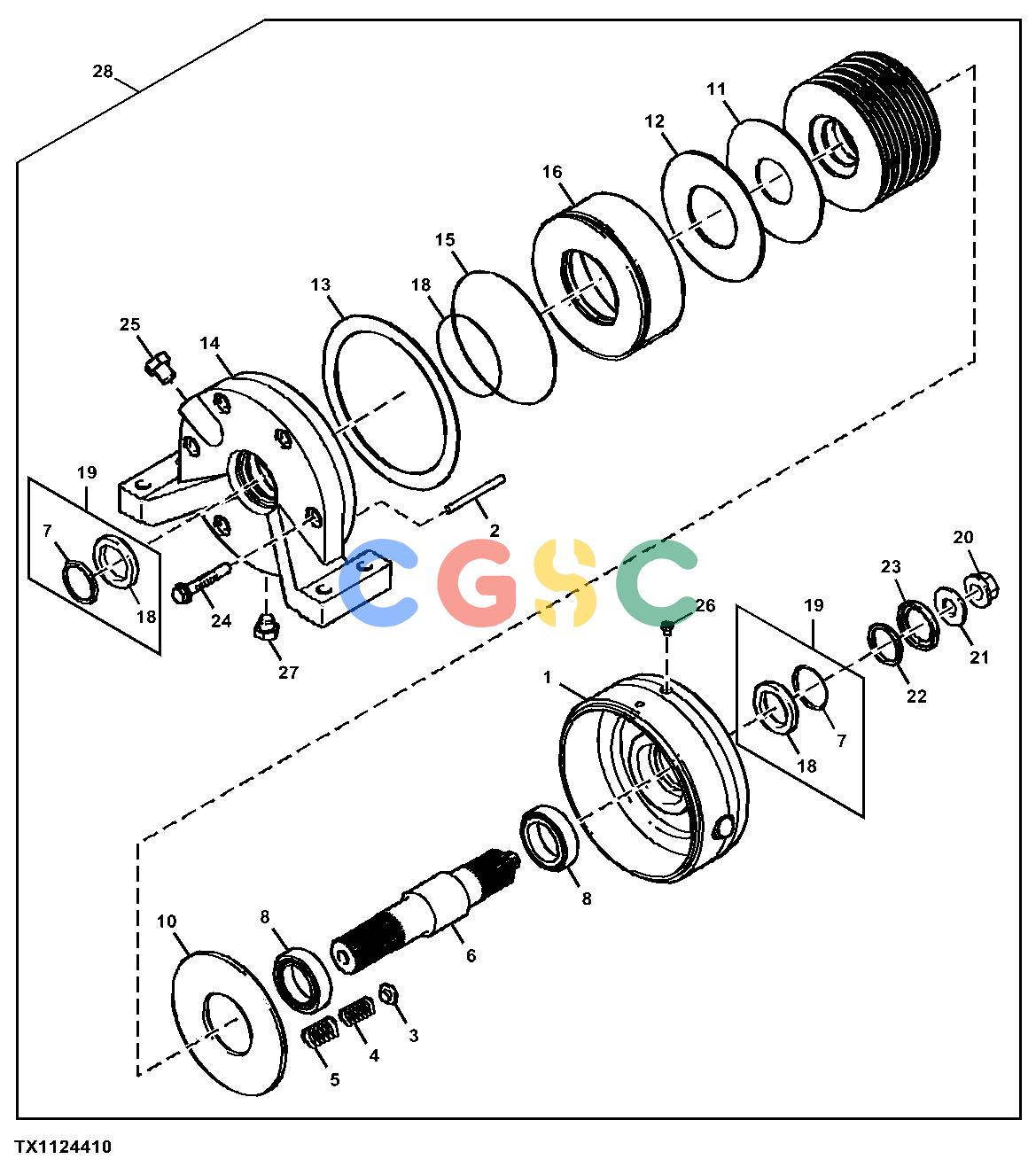 约翰迪尔零件查询1200 - AXLE Park Brake AssemblyEPC John Deere online