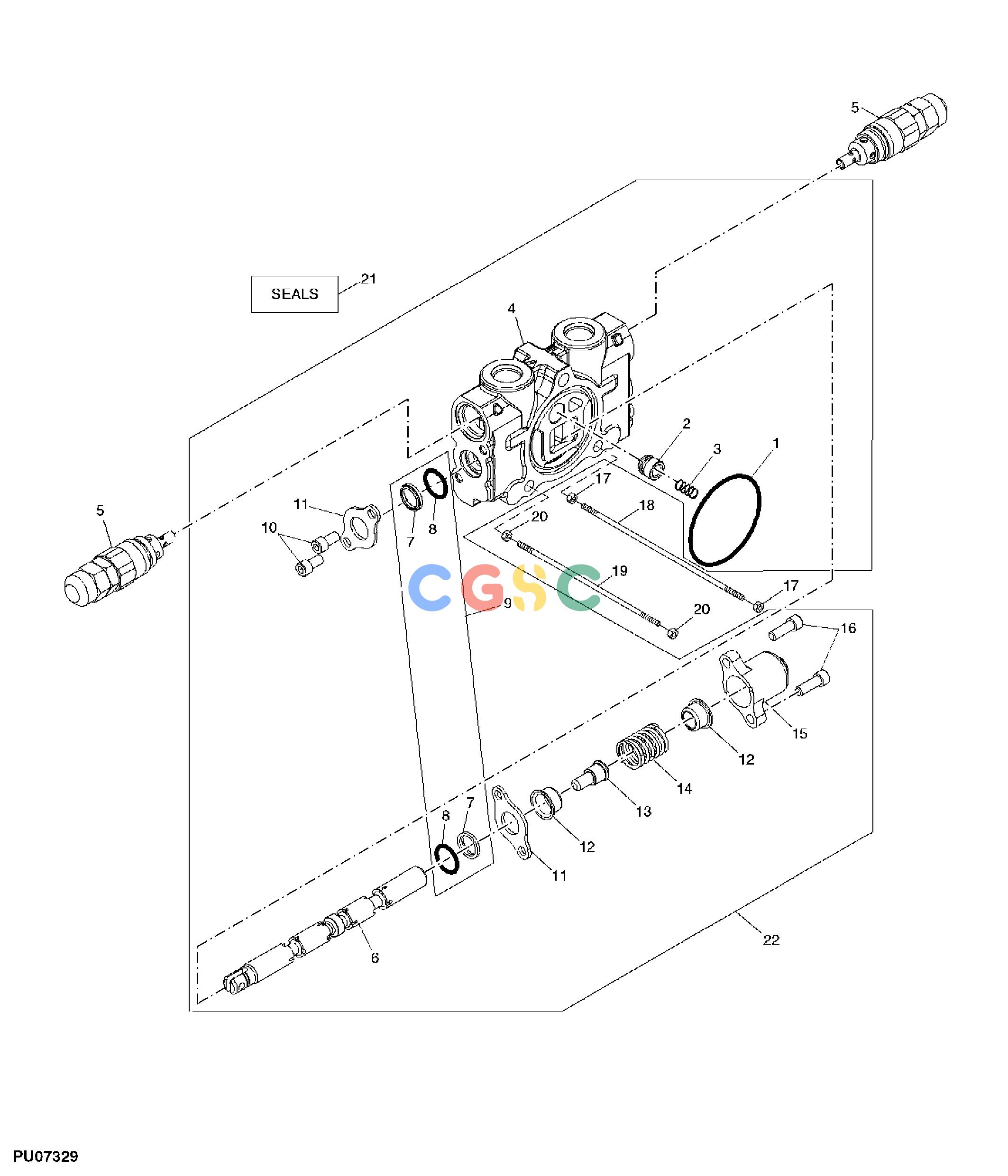 约翰迪尔零件查询110 - BACKHOE, LOADER VALVE CONVERSION KIT (6 TO 7 FUNCTION)EPC John Deere online