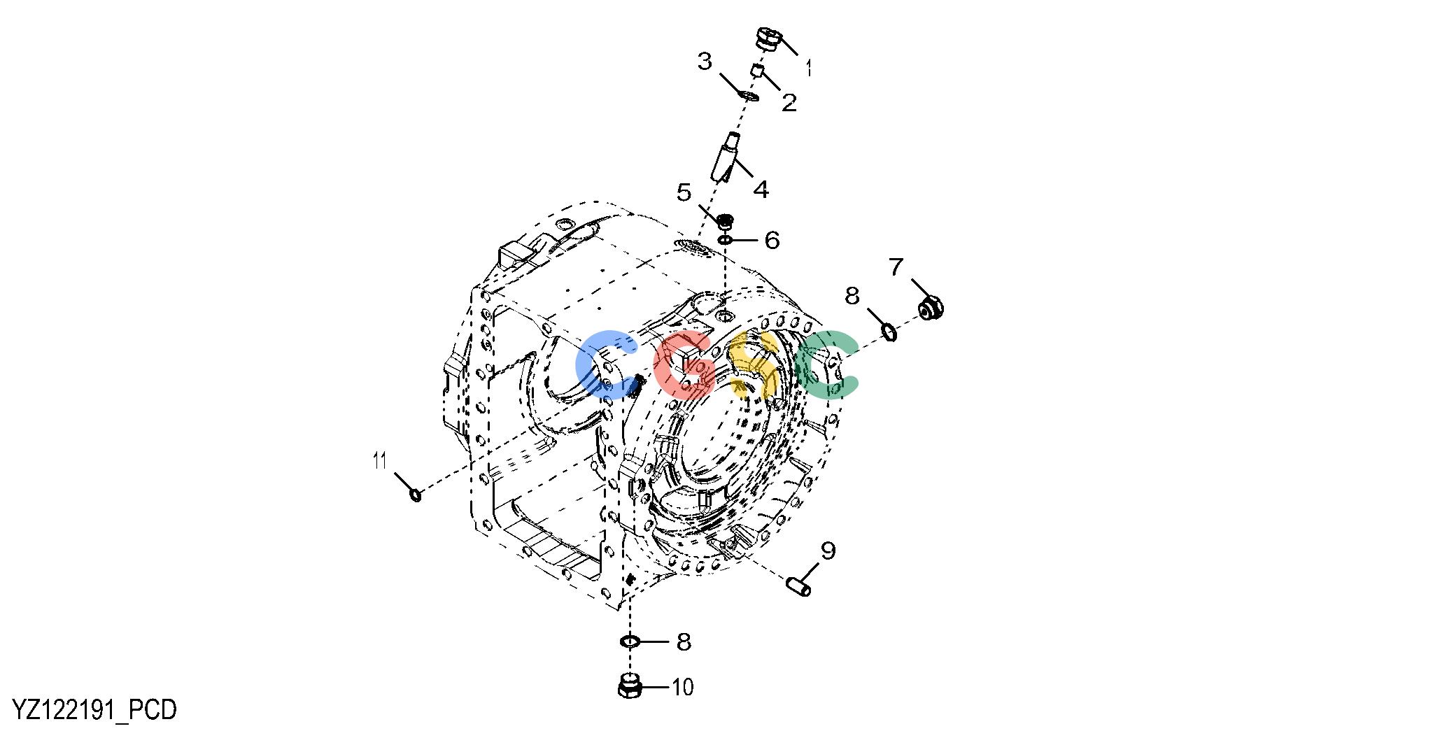 约翰迪尔零件查询1400 - AXLE YZ122191 Differential CaseEPC John Deere online