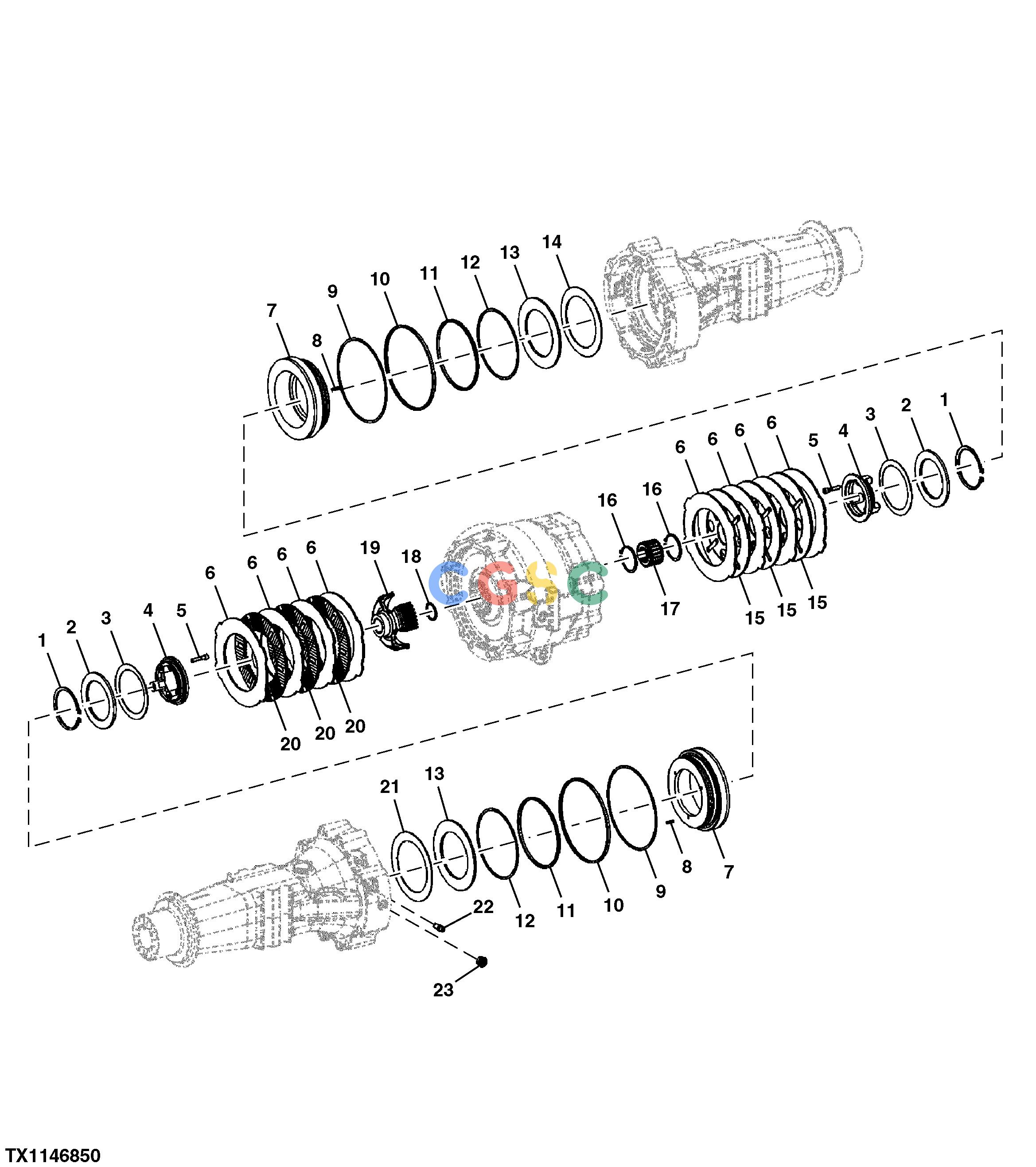 约翰迪尔零件查询410K TC - BACKHOE, LOADER Service Brake Clutch Disc and Disc Carrier ( - 270515)EPC John Deere online