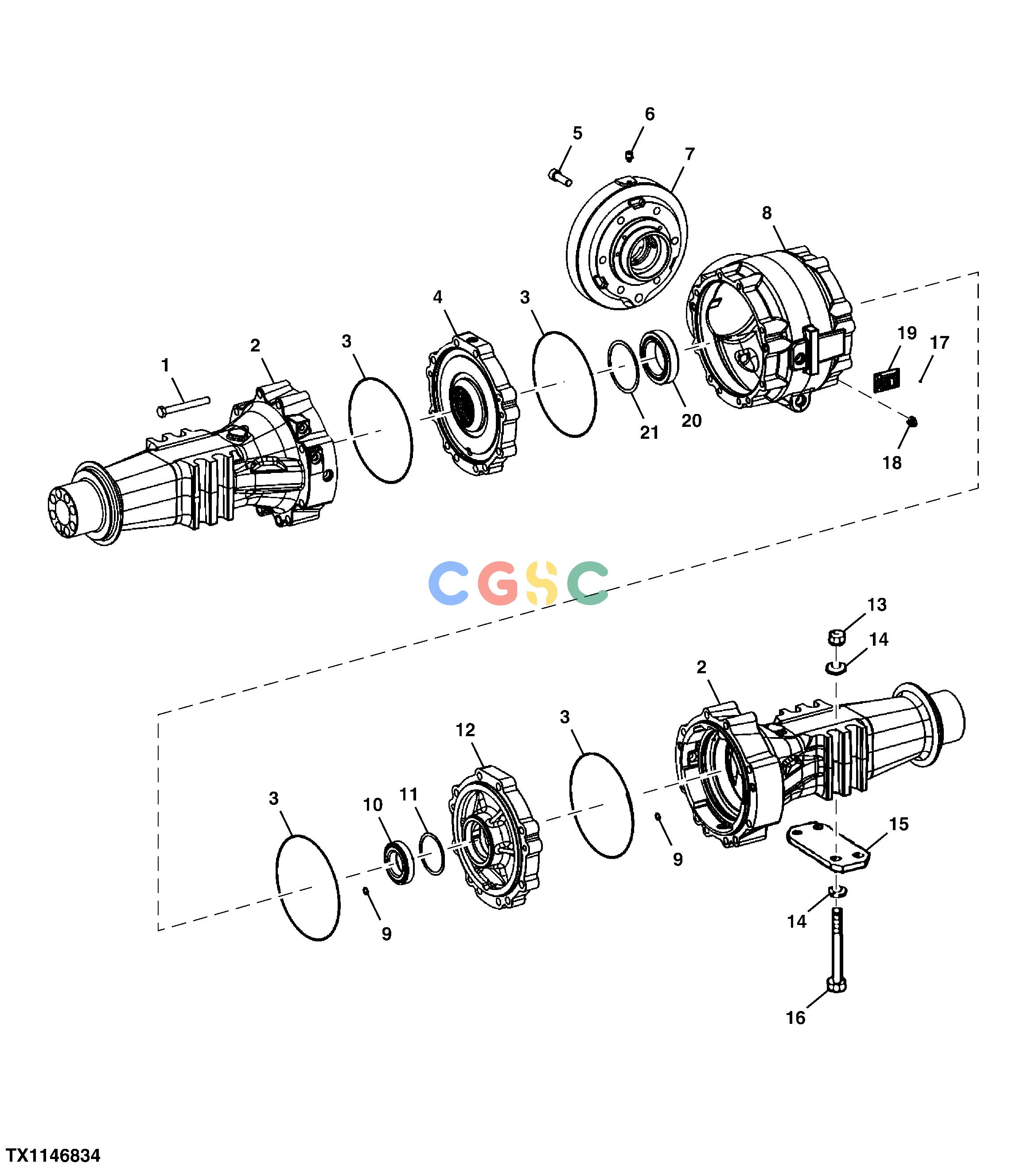 约翰迪尔零件查询310SK TC - BACKHOE, LOADER Differential and Rear Axle Housings ( - 270515)EPC John Deere online