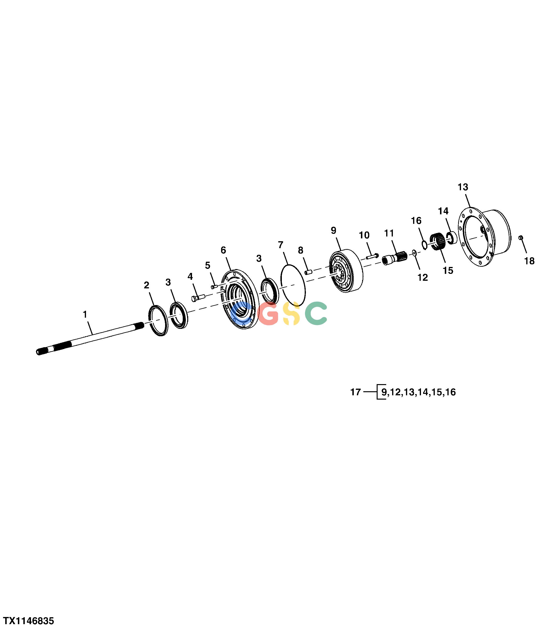 约翰迪尔零件查询310SK TC - BACKHOE, LOADER Rear Axle Planetary Drive Pinion CarrierEPC John Deere online