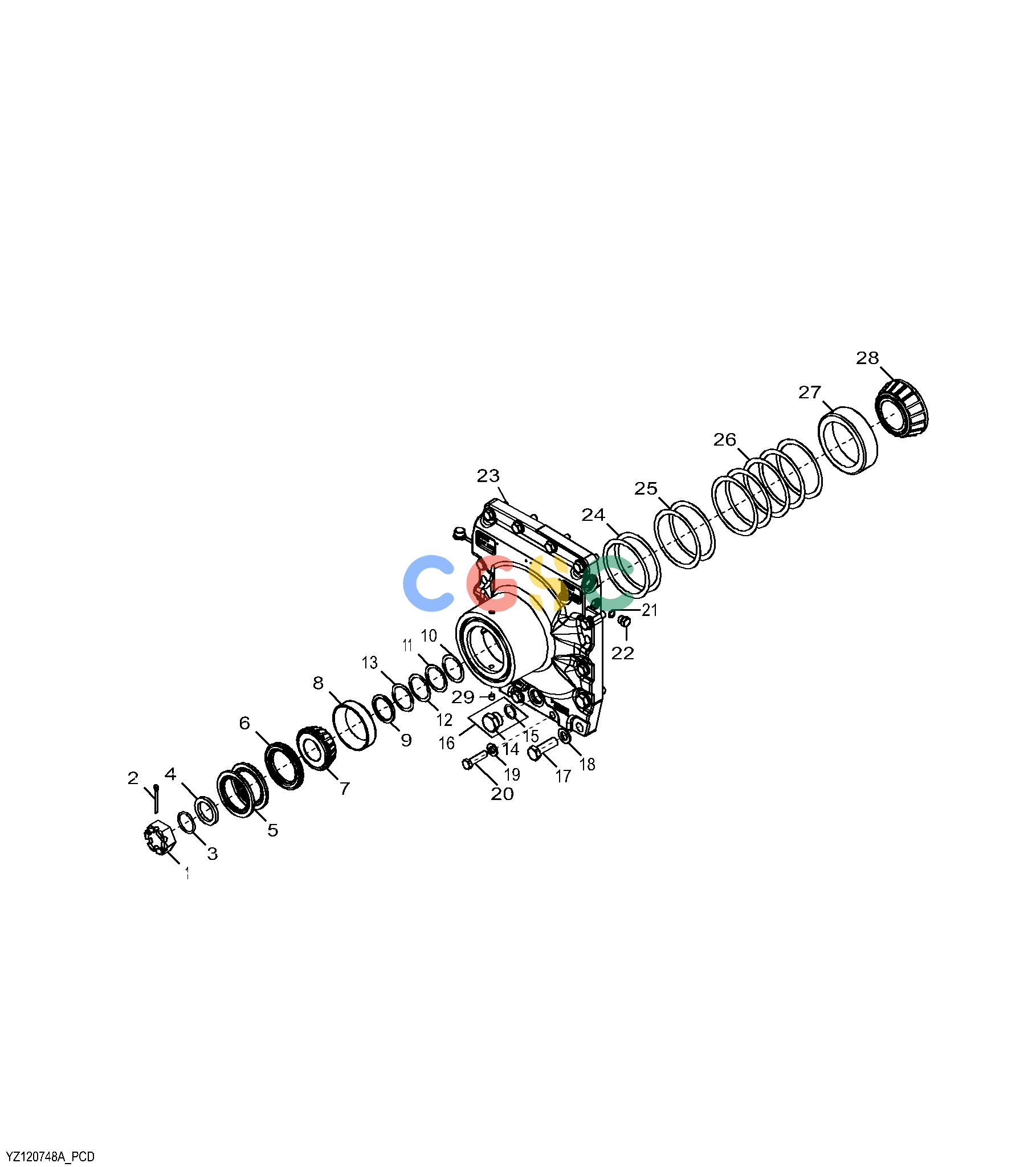 约翰迪尔零件查询YZ18992 - AXLE YZ120748 Block, Input CoverEPC John Deere online