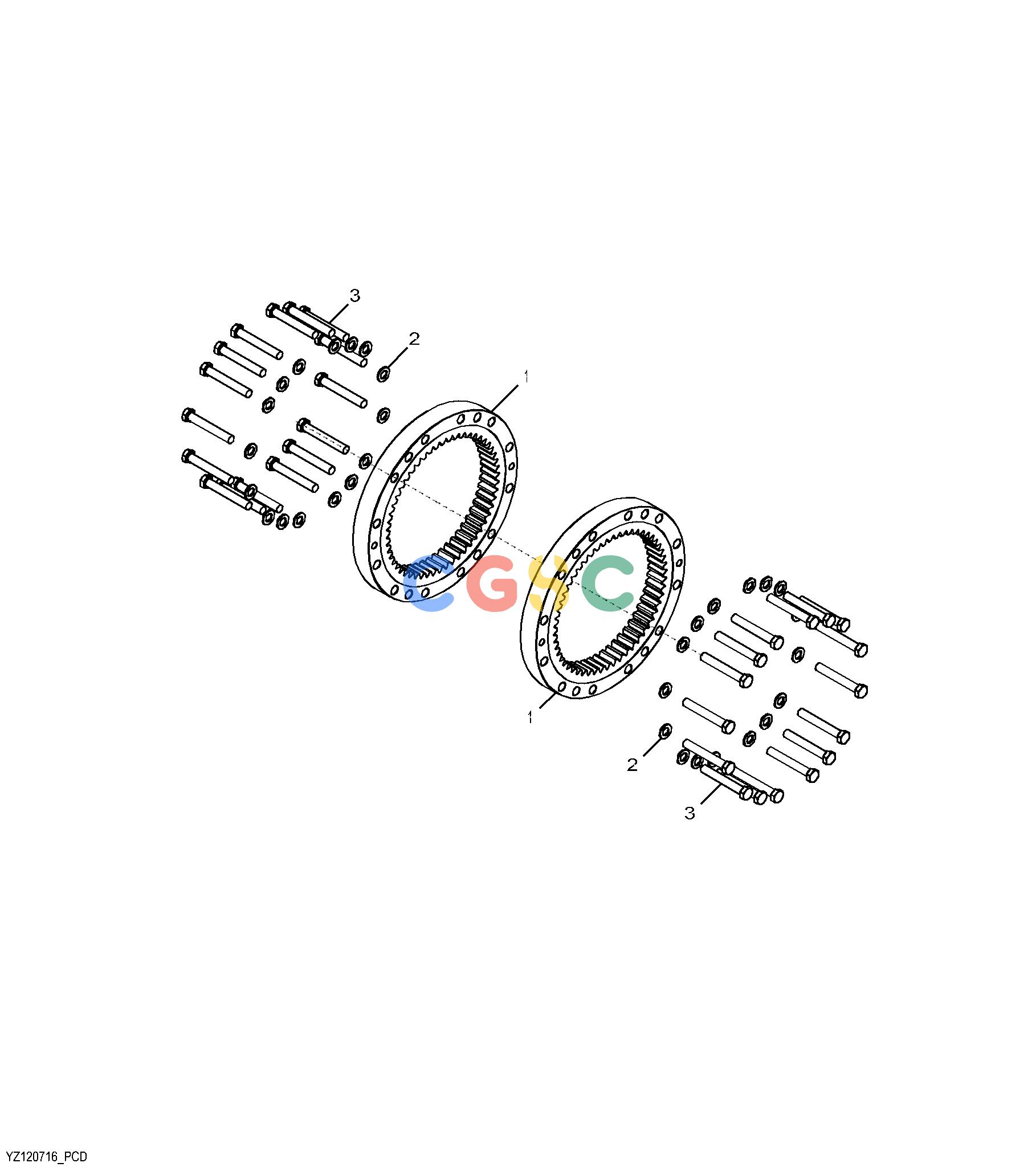 约翰迪尔零件查询YZ18992 - AXLE YZ120716 Final Drive, Block 5.5:1EPC John Deere online