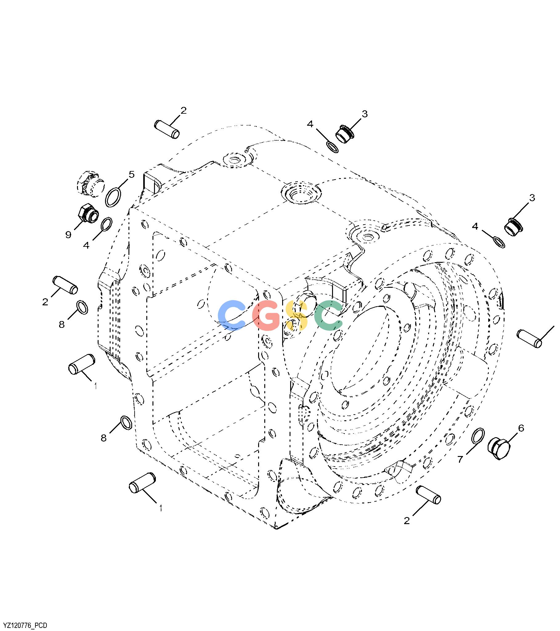 约翰迪尔零件查询YZ18992 - AXLE YZ120776 Block 16 Bolt Standard Differential CaseEPC John Deere online