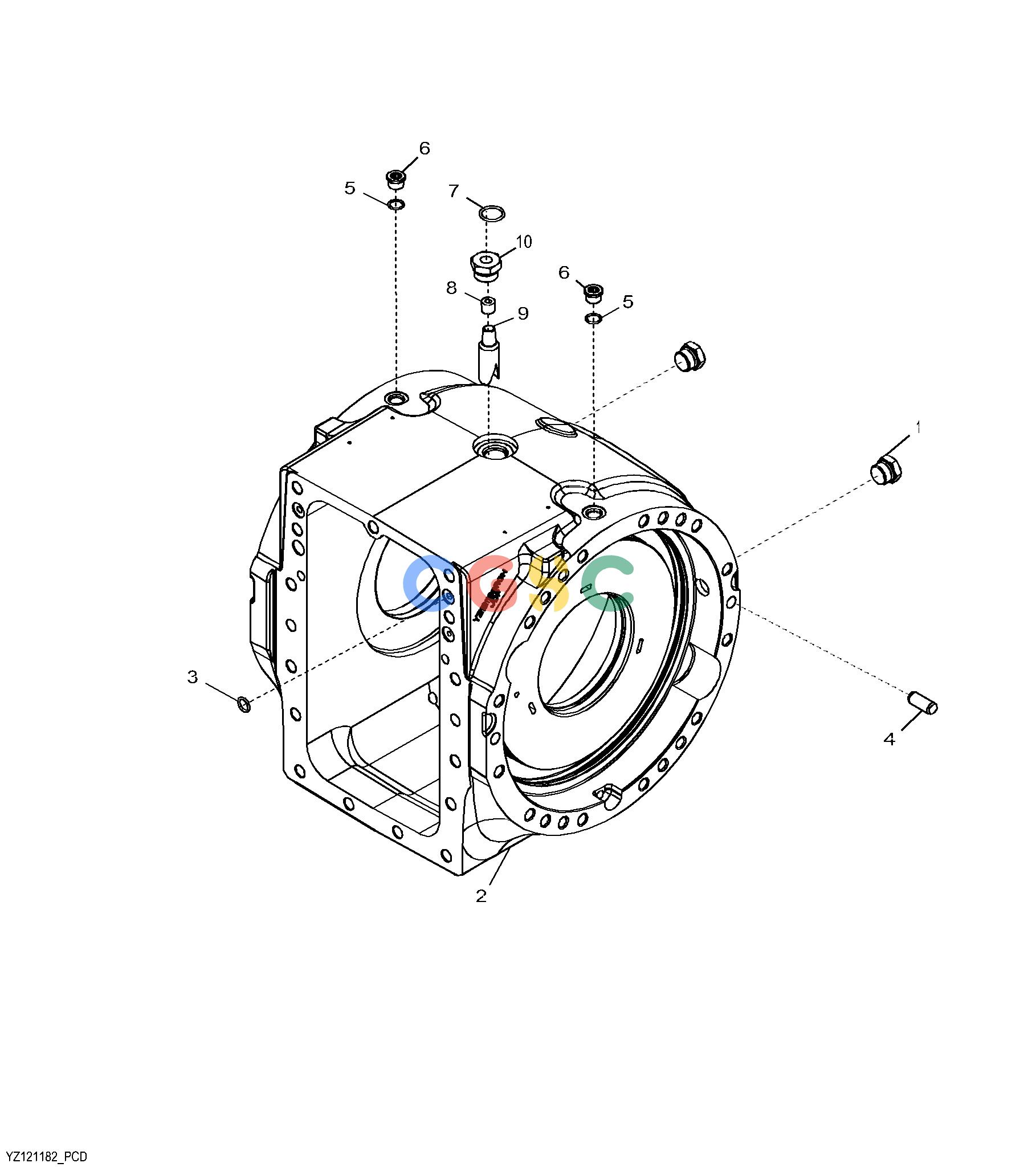 约翰迪尔零件查询RE160302 - AXLE YZ121182 Standard Differential Case, 1400, 20 Bolt Front, FixedEPC John Deere online
