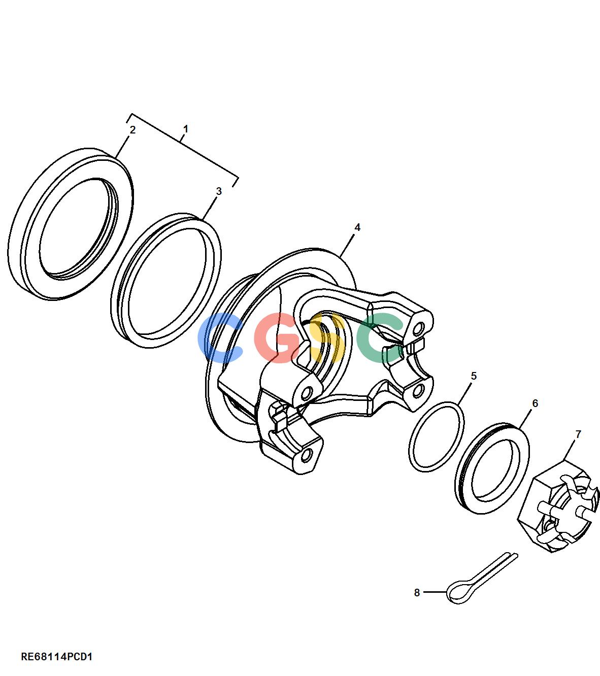 约翰迪尔零件查询RE160302 - AXLE RE68114 Front and Rear Input YokeEPC John Deere online