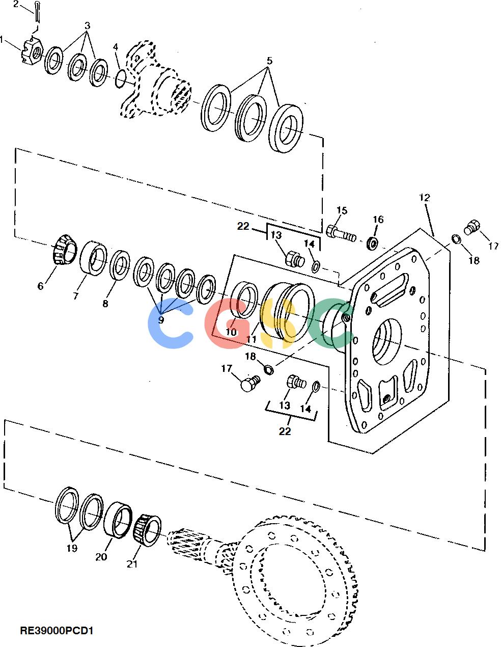 约翰迪尔零件查询1200 - AXLE RE39000 Standard Input Housing, OscEPC John Deere online