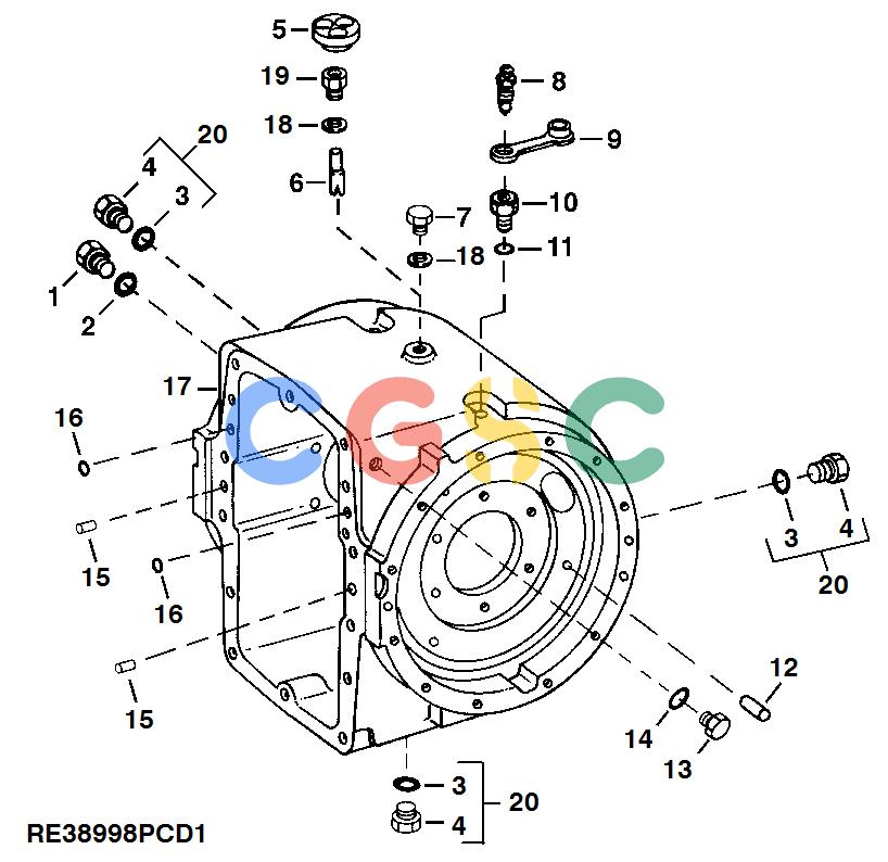 约翰迪尔零件查询1200 - AXLE RE38998 Differential CaseEPC John Deere online