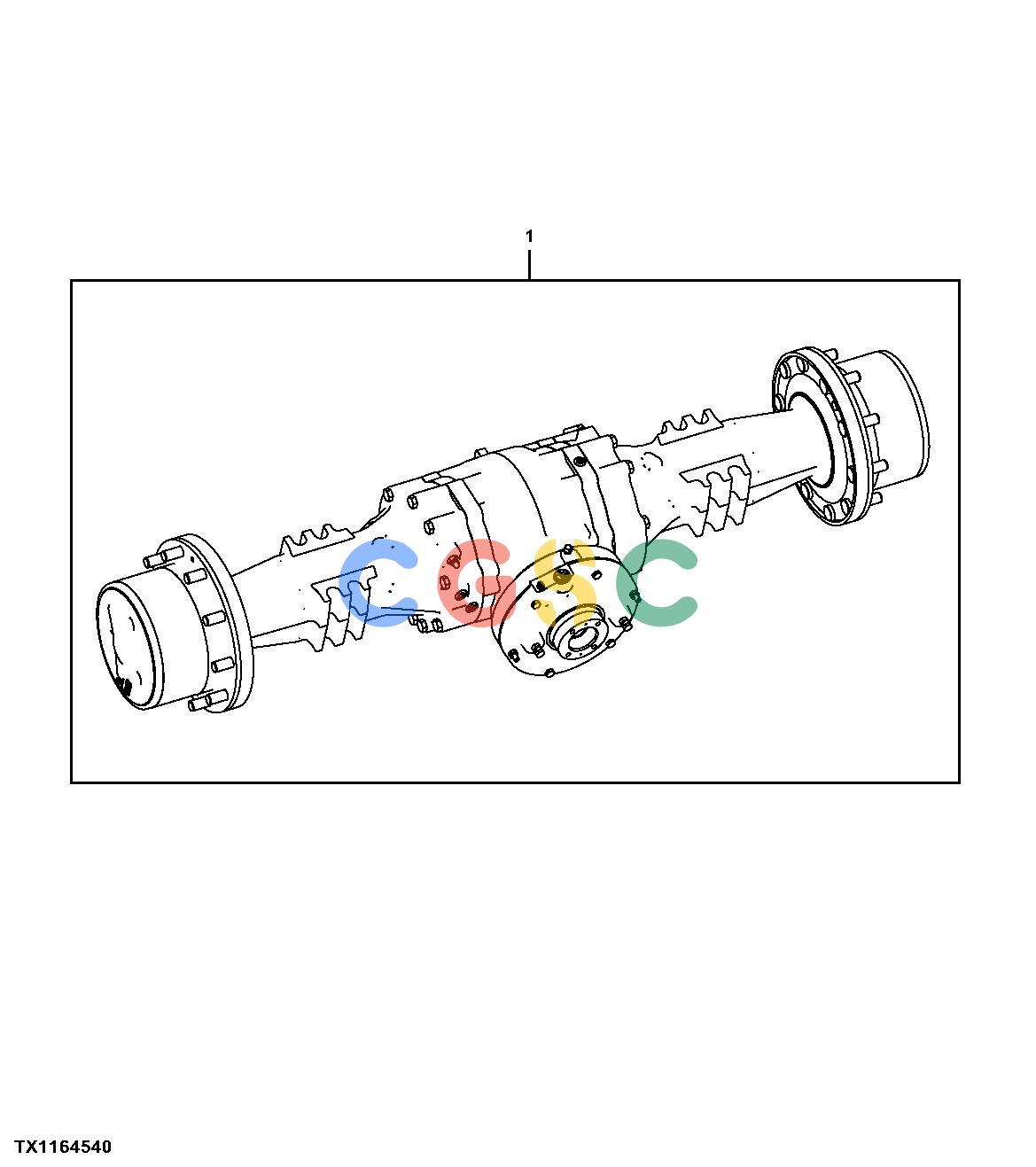约翰迪尔零件查询310SK TC - BACKHOE, LOADER Complete Rear Axle and Differential Assembly ( - 270515)EPC John Deere online