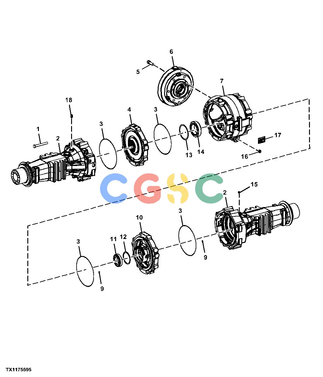 约翰迪尔零件查询410K TC - BACKHOE, LOADER Differential and Rear Axle Housings (270516 - )EPC John Deere online