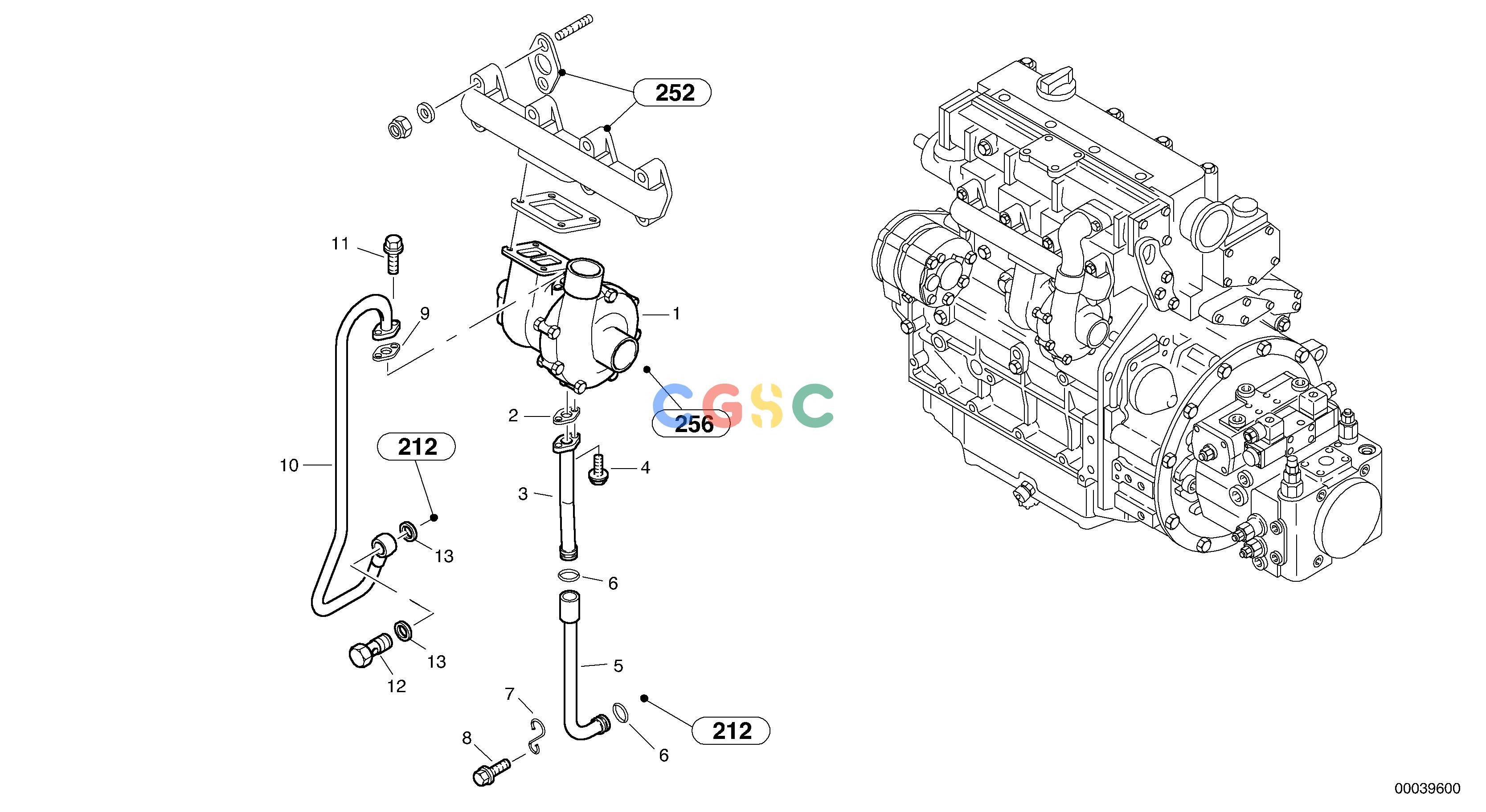 沃尔沃零件查询L45B Exhaust turbo - super chargerTYPE 194, 195 SER NO - 14991941001--1951001-NoneNoneNoneAutodata Volvo online