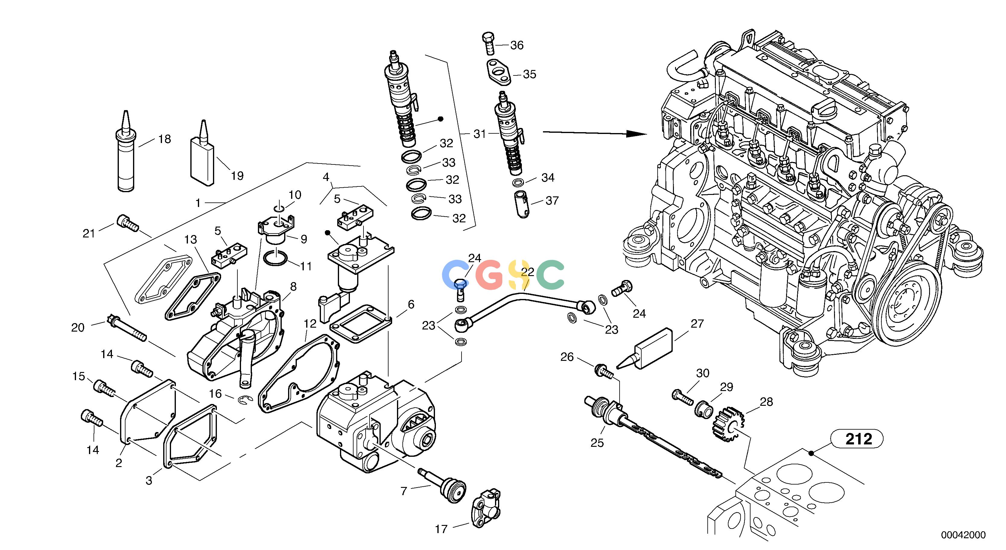 沃尔沃零件查询L40B Speed adjustment - Fuel injection pumpTYPE 191, 192 SER NO - 14991911001--1921001-NoneNoneNoneAutodata Volvo online