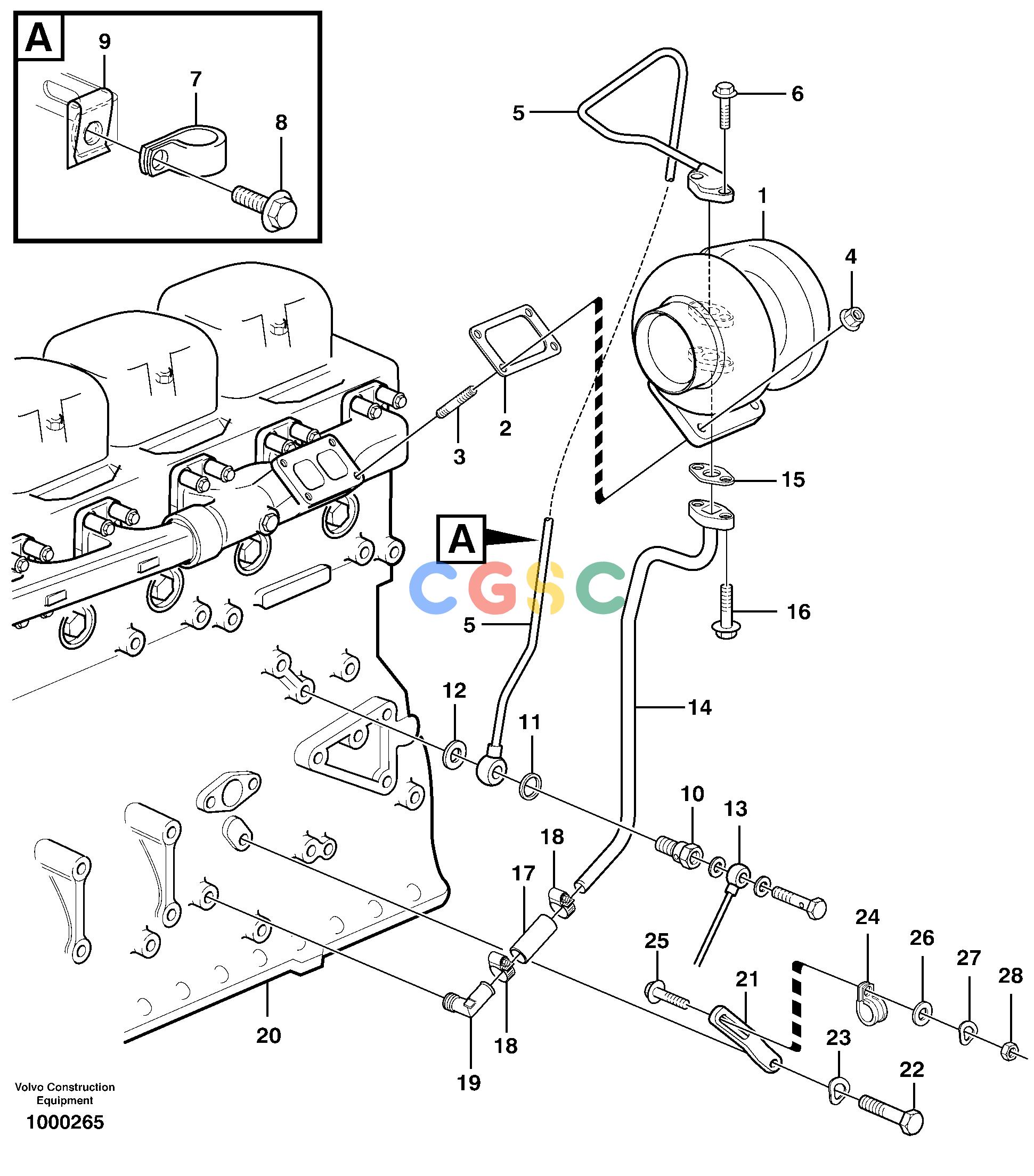 沃尔沃零件查询A30D Turbocharger with fitting partsS/N -11999, - 60093 USA S/N-72999 BRAZIL NoneNoneNoneAutodata Volvo online