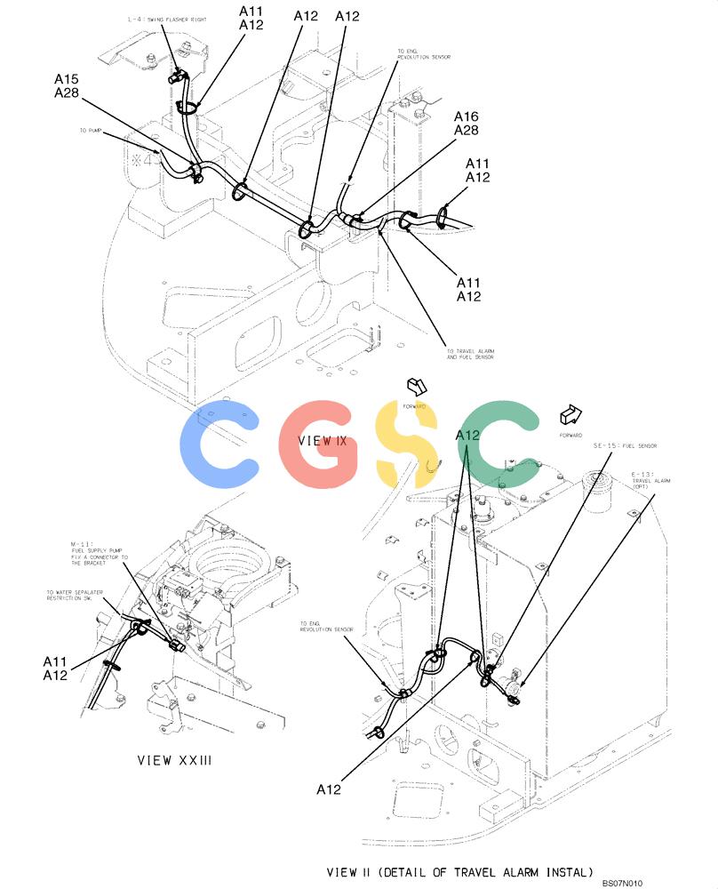 纽荷兰零件查询(E135B) - CRAWLER EXCAVATOR TIER 3 - ASN YH05-07001 (N8TA13006) (1/08-) (02-68[06]) - HARNESS ASSEMBLY, UPPER (YY13E00052F1), PAGE 6 OF 11 New Holland Constructuion