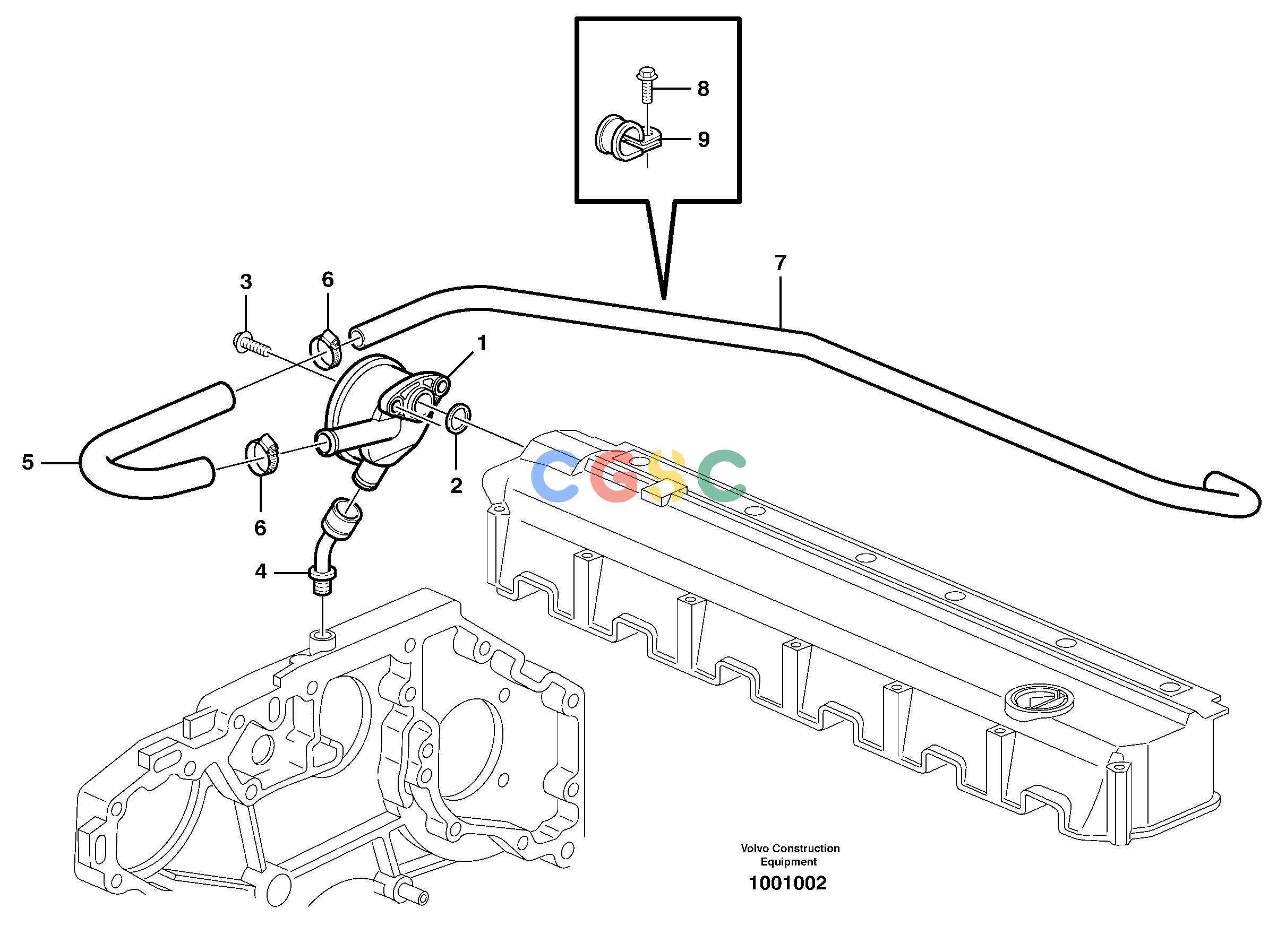 沃尔沃零件查询EW200B Crankcase ventilationNone NoneNoneNoneAutodata Volvo online