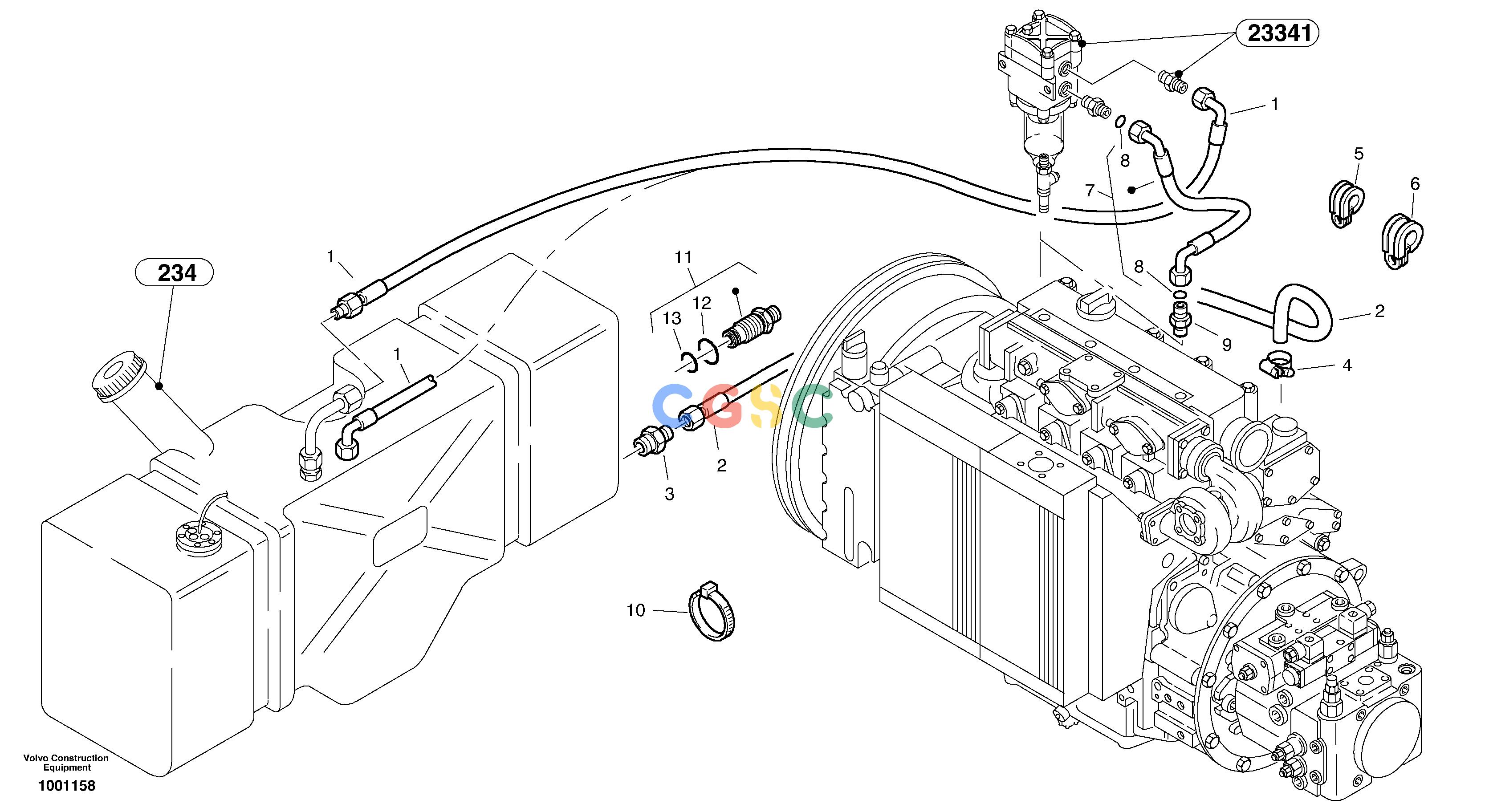 沃尔沃零件查询L45B Fuel pipesTYPE 194, 195 SER NO - 14991941001--1951001-NoneNoneNoneAutodata Volvo online