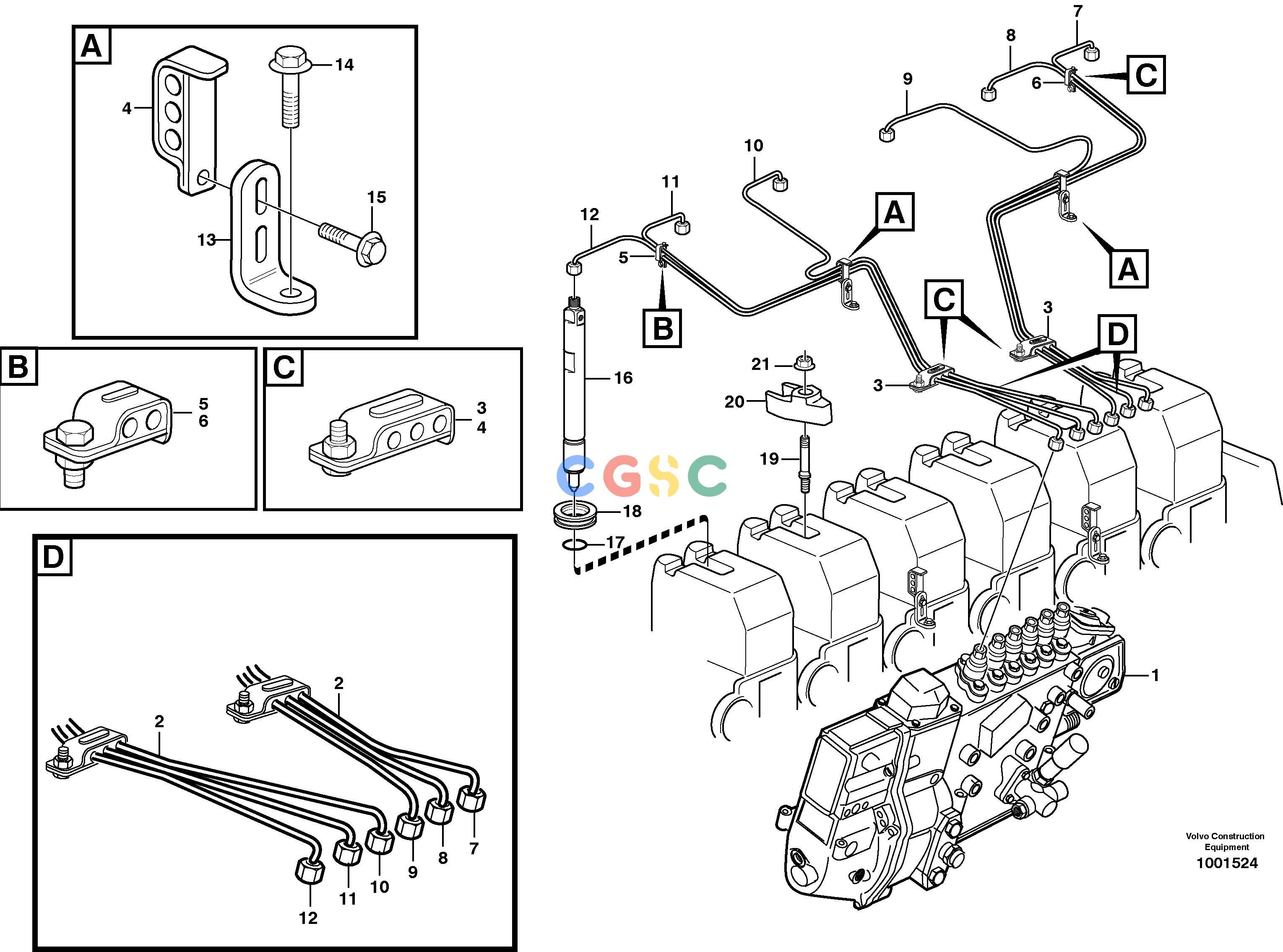 沃尔沃零件查询L330D Fuel lines, injectorsNone NoneNoneNoneAutodata Volvo online