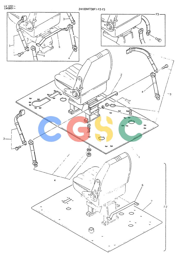 神钢零件查询(K904DL) - EXCAVATOR ASN LX1201 (1/84-12/03) (02-016) - BELT ASSY, SEAT (FOR EXPORT) Kobelco
