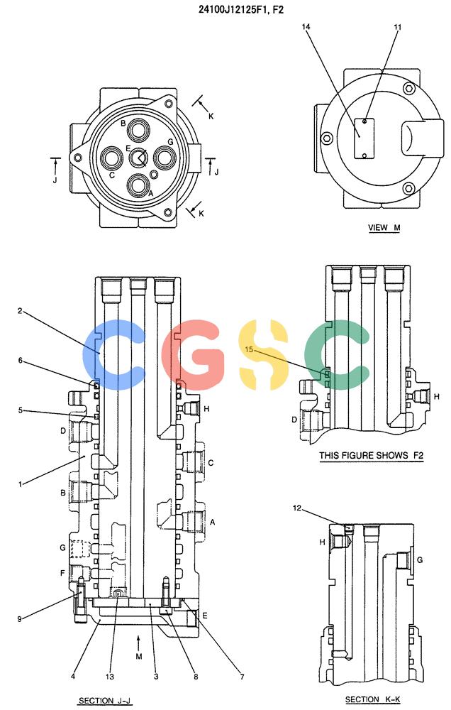 纽荷兰零件查询(E70SR) - MIDI CRAWLER EXCAVATOR ASN YT04-07175 (07-056) - JOINT ASSY, SWIVEL New Holland Constructuion