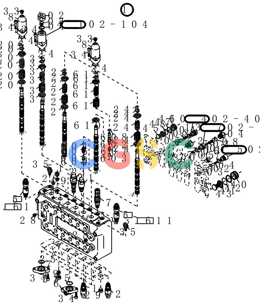 纽荷兰零件查询(EC240) - CRAWLER EXCAVATOR (5/00-) (23.612[001]) - CONTROL BLOCK (S/N 724002-UP) New Holland Constructuion